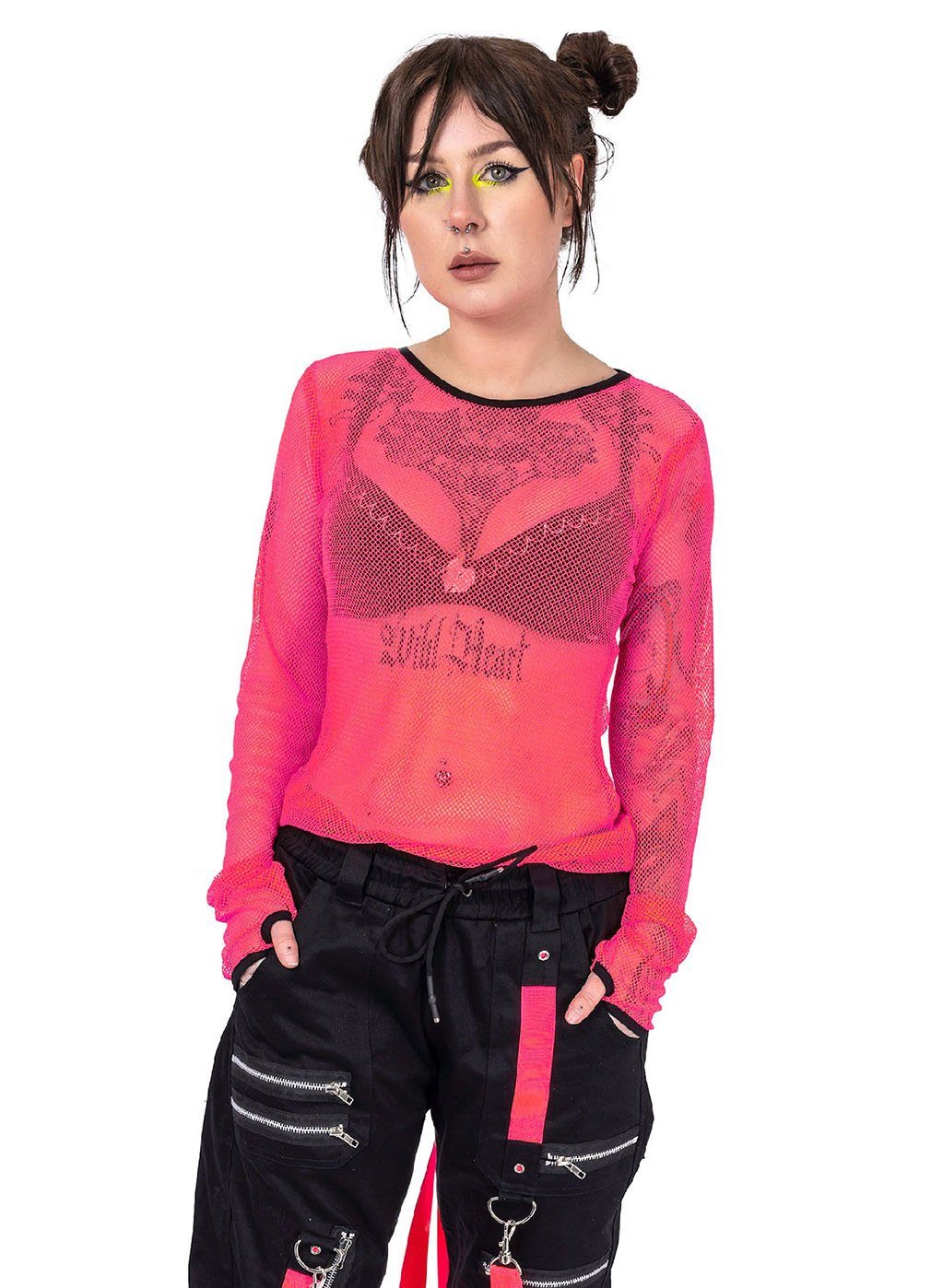 Poizen Industries Longsleeve Langarm Netz Top günstig online kaufen