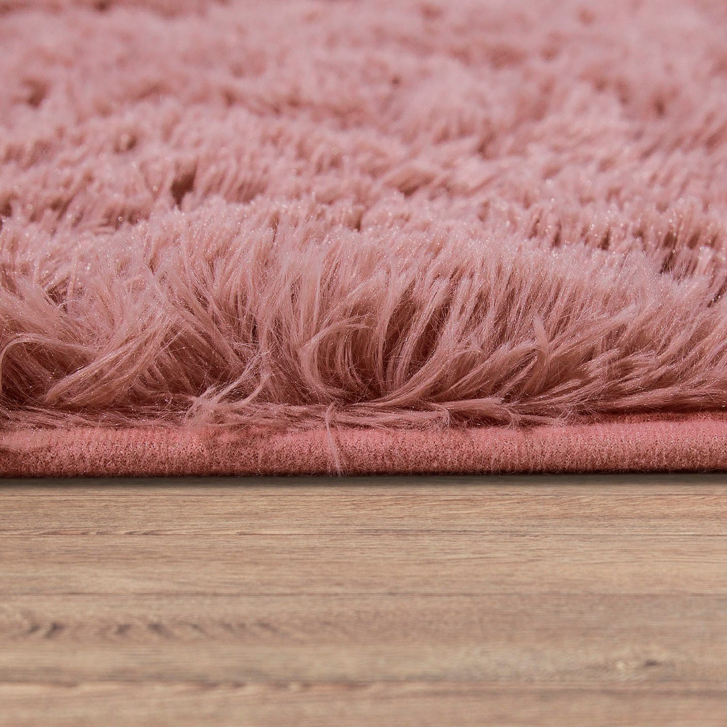 Paco Home Hochflor-Teppich Silky 591, rund, Höhe: 37 mm, Uni Farben, besonders weich und kuschelig