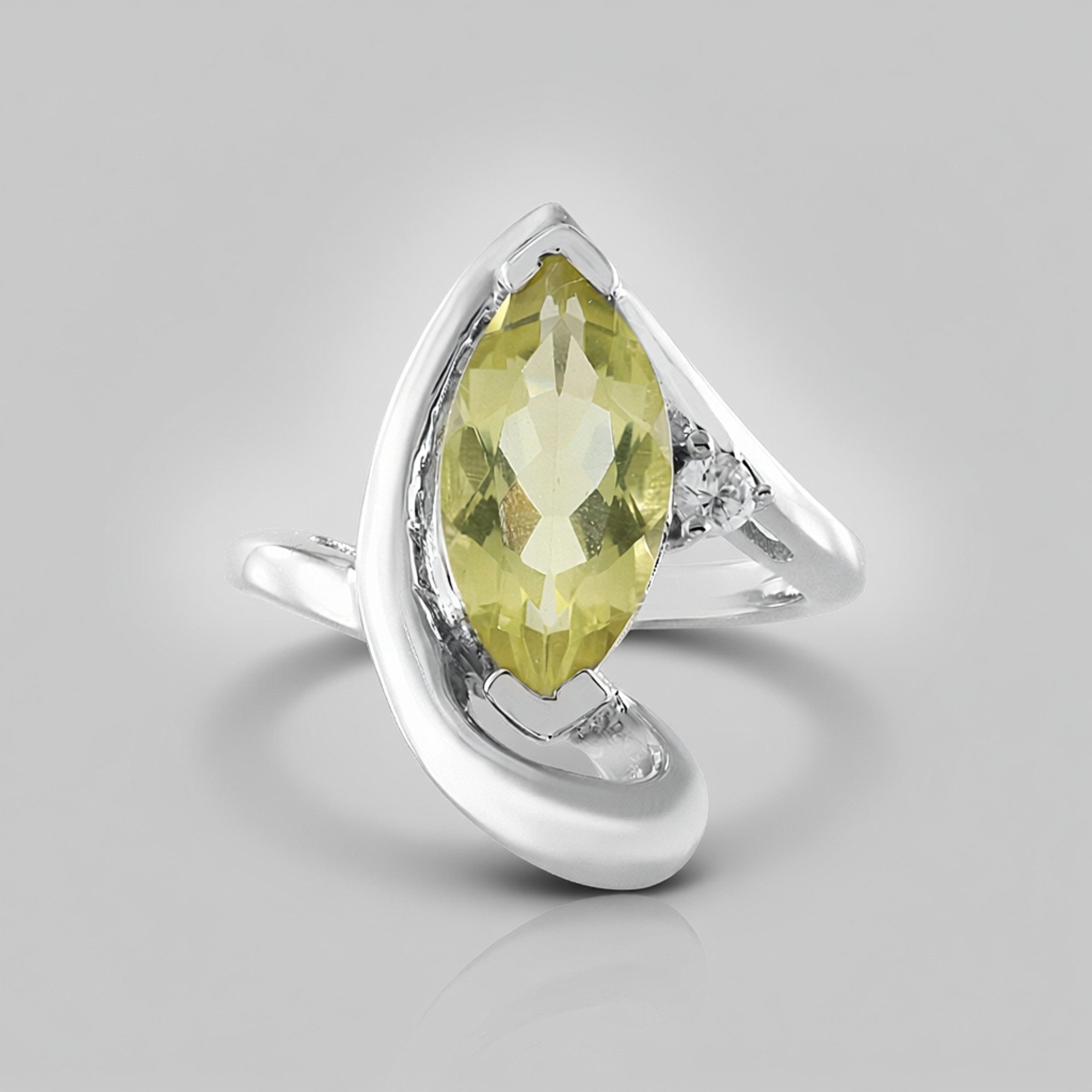 Cavill Silberring Cavill Ring 2,18 ct Limonenquarz Marquiseschliff Silber P günstig online kaufen