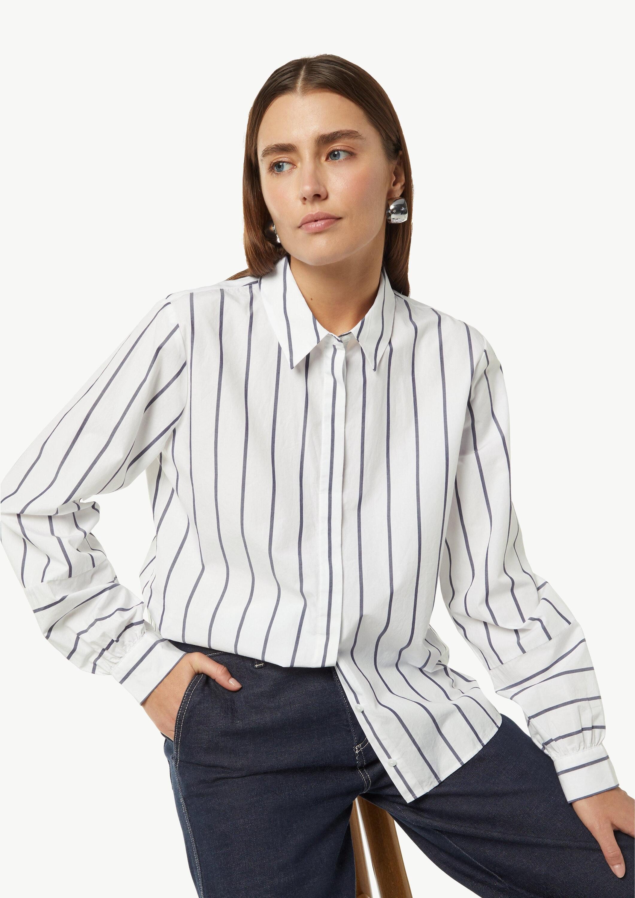 comma Langarmbluse Bluse Bluse mit Nahtdetail am Ärmel