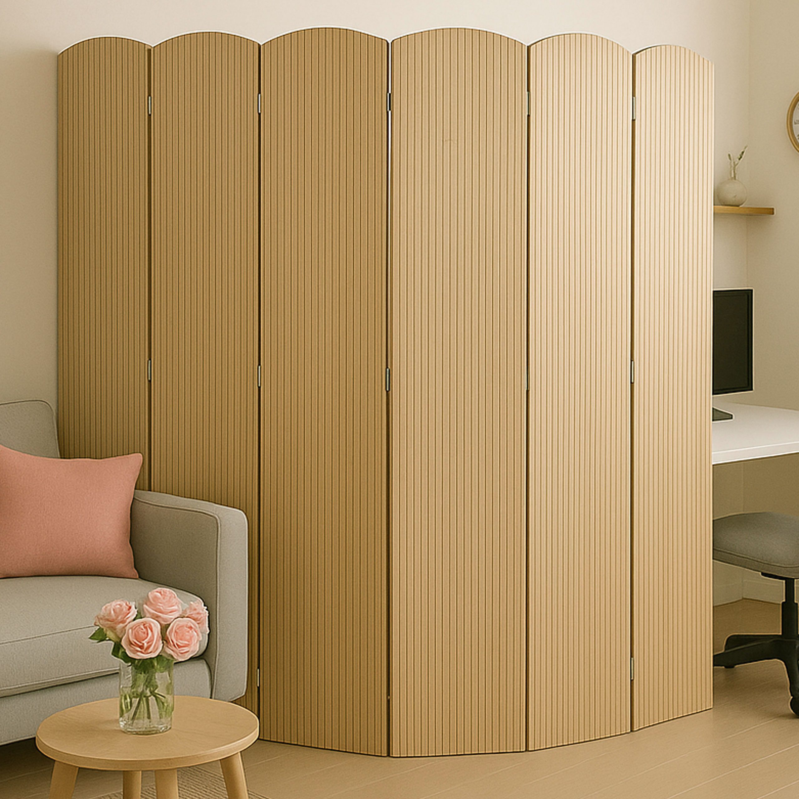 MCW Paravent MCW-O30-6, Komplett fertig montiert, kein Aufbau notwendig