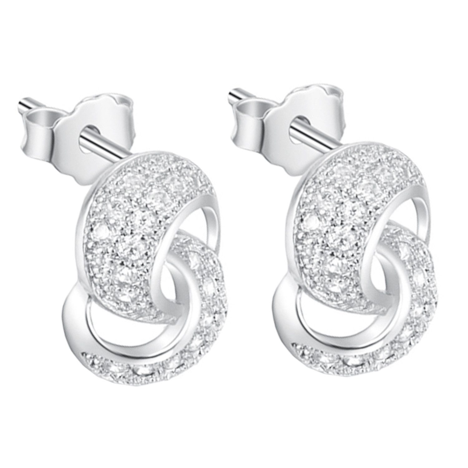 LÖB Paar Ohrstecker Silber Ohrringe Zirkonia Unendlich Infinity Symbol Glit günstig online kaufen