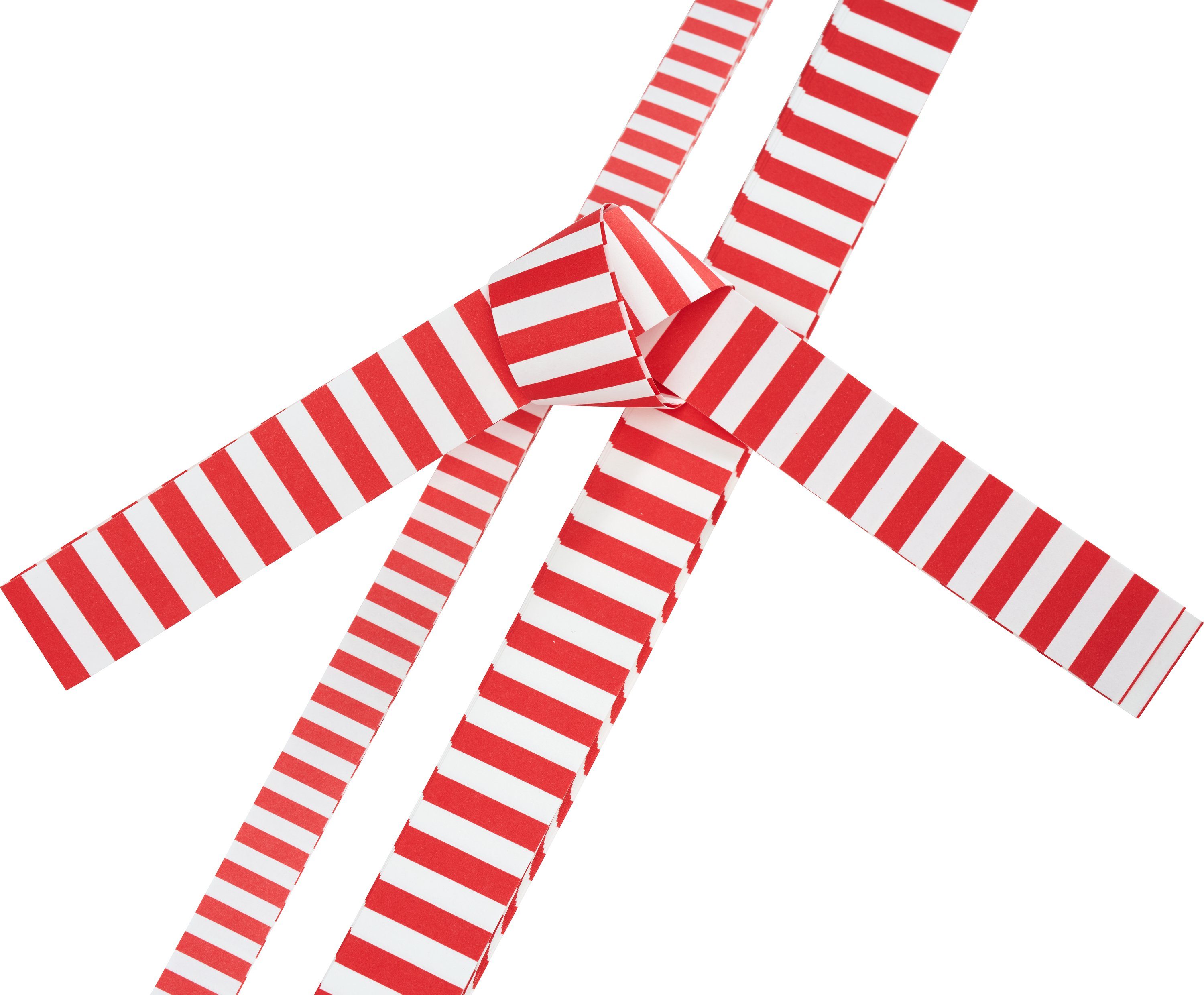 Stripes, 60 Rot/Weiß Rico Design Stück Papierstreifen Papiersterne
