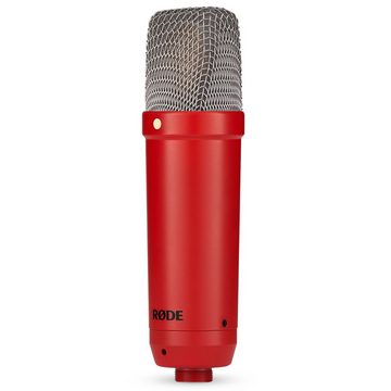 RØDE Mikrofon NT1 Signature Red Studio-Mikrofon mit PSA1 Schwenkarm und Poliertuch