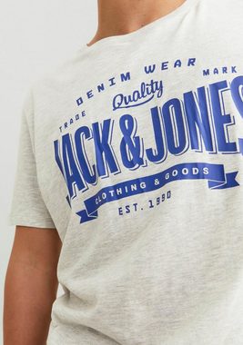 Jack & Jones Print-Shirt JJELOGO TEE SS O-NECK 1 COL MEL AW23 SN