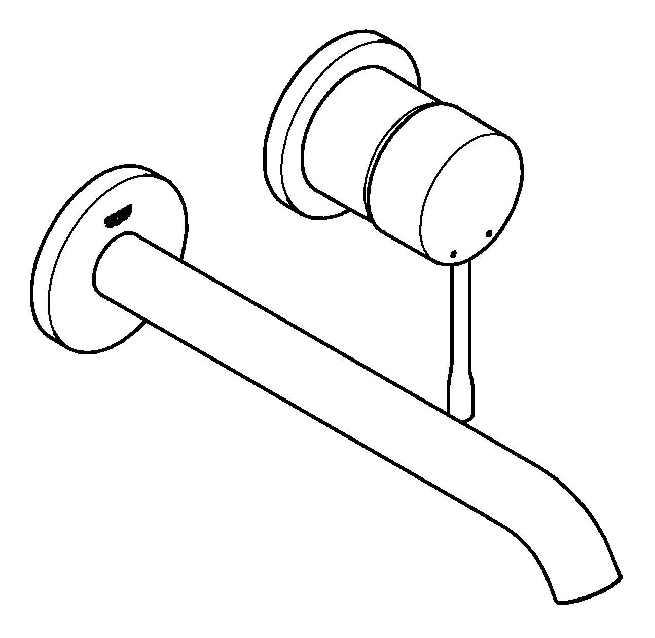 Grohe Unterputzarmatur Essence 2-Loch-Waschtischbatterie Ausladung