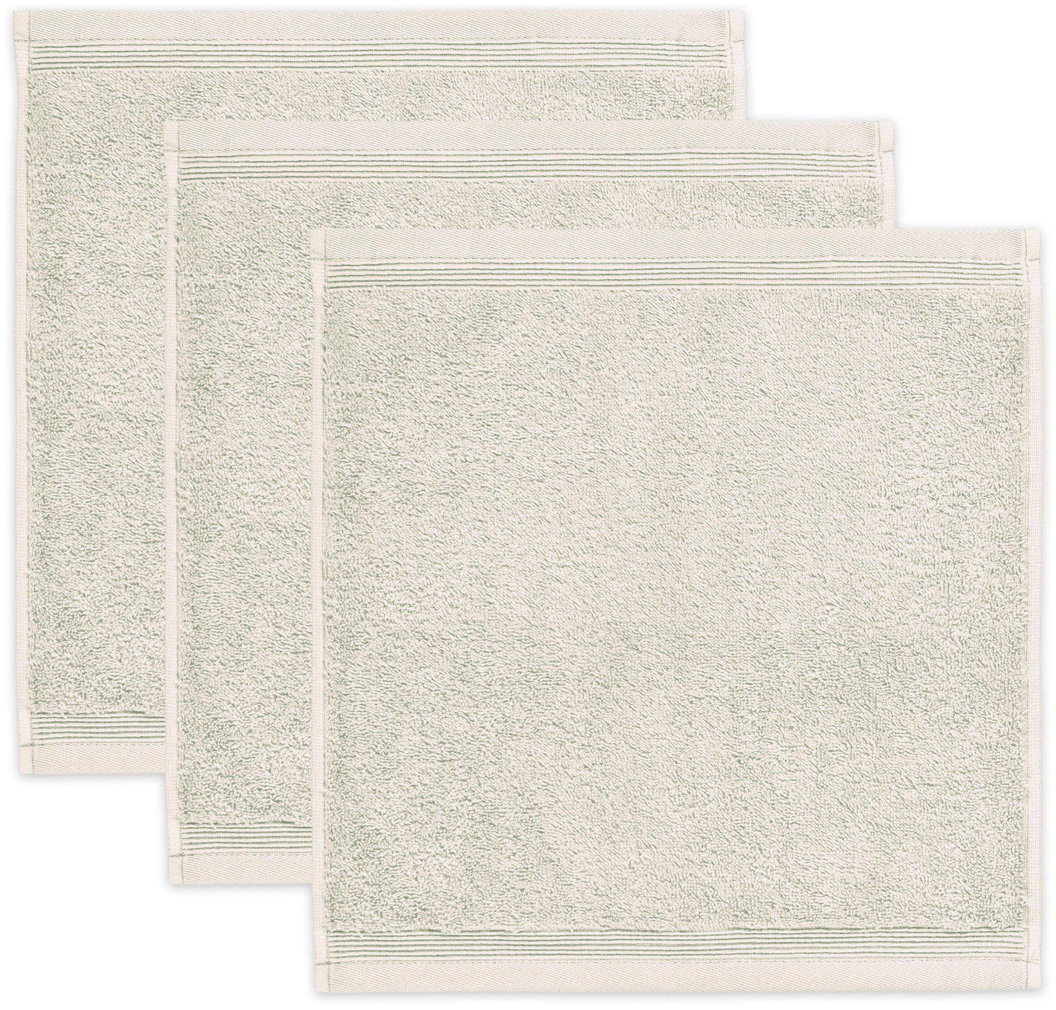 Möve Seiftuch Superwuschel, (Set, 3-St), Seiftuch Set mit Bordüre, 100% Premium Cotton Baumwolle, weich