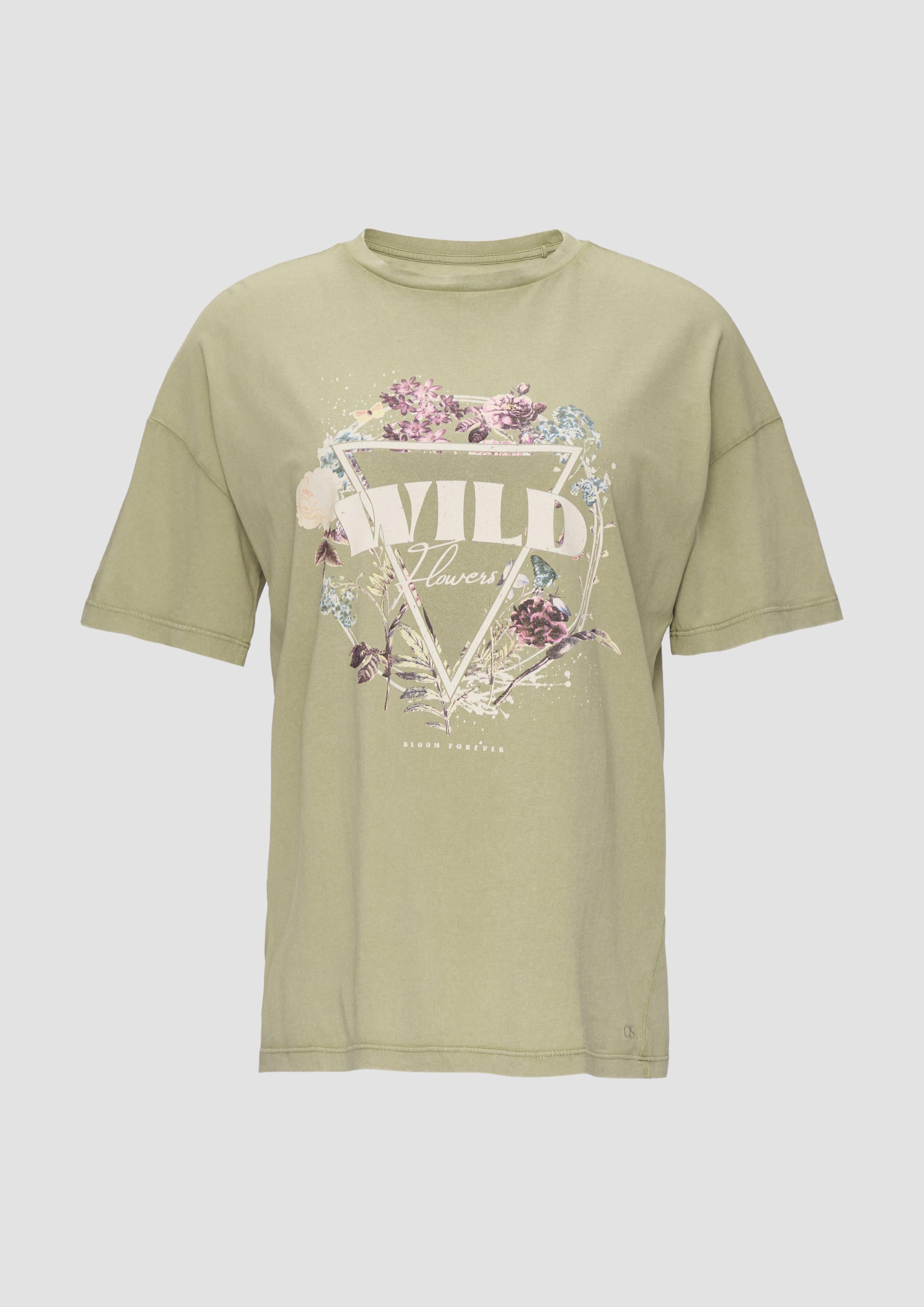 QS Kurzarmshirt Baumwoll-T-Shirt im Loose Fit günstig online kaufen