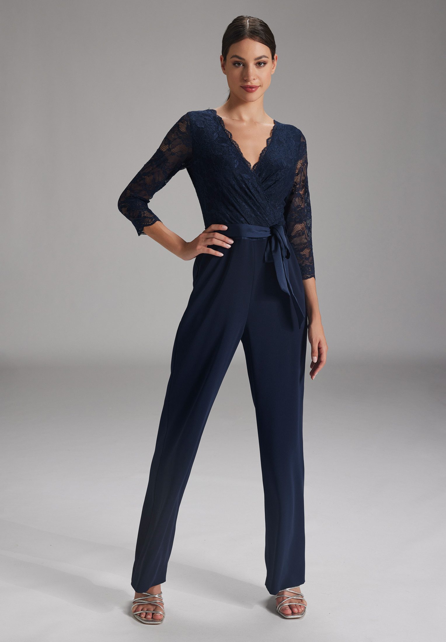 SWING Jumpsuit Jumpsuit mit 3/4 Arm aus feiner Spitze Oberteil in figurbeto günstig online kaufen