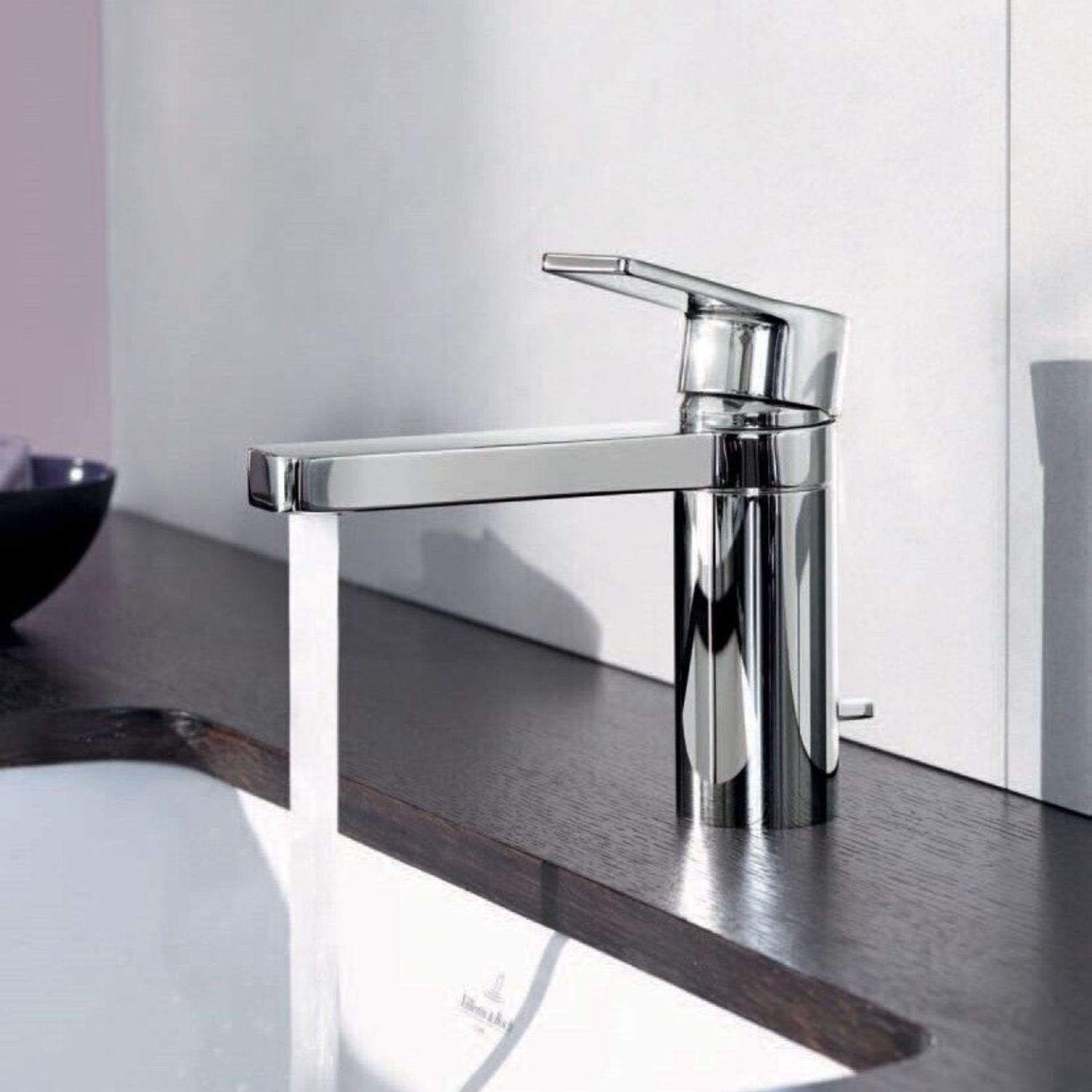 Villeroy & Boch Waschtischarmatur Waschtisch Just Einhandbatterie mit Ablaufgarnitur (1-St) mit Ablaufgarnitur für den passenden Waschplatz