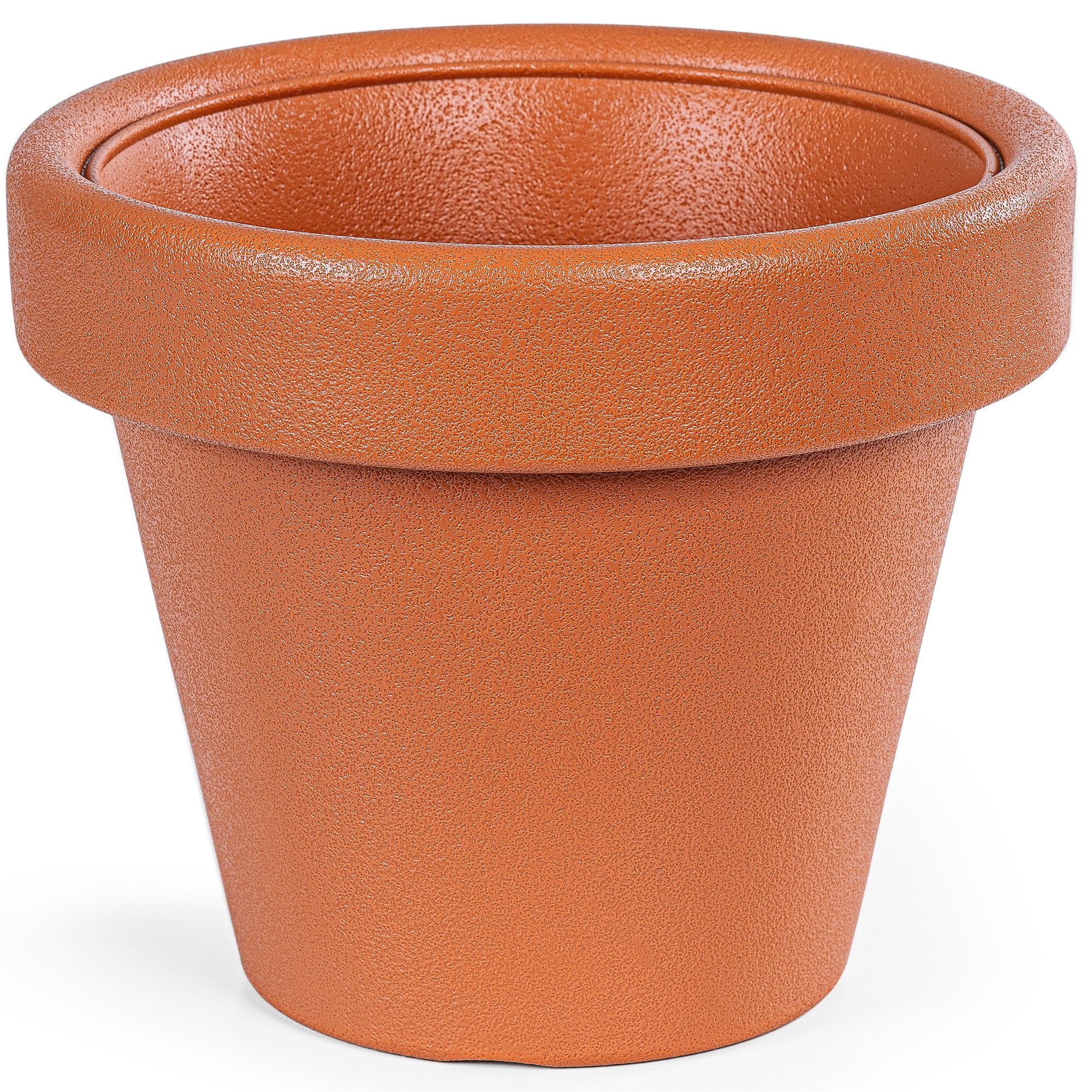 KONZEPT Übertopf aus Kunststoff in Steinoptik, Ø 30 cm, 8,5 L, Indoor, Outdoor, Robuster, UV-beständig, Wetterfest