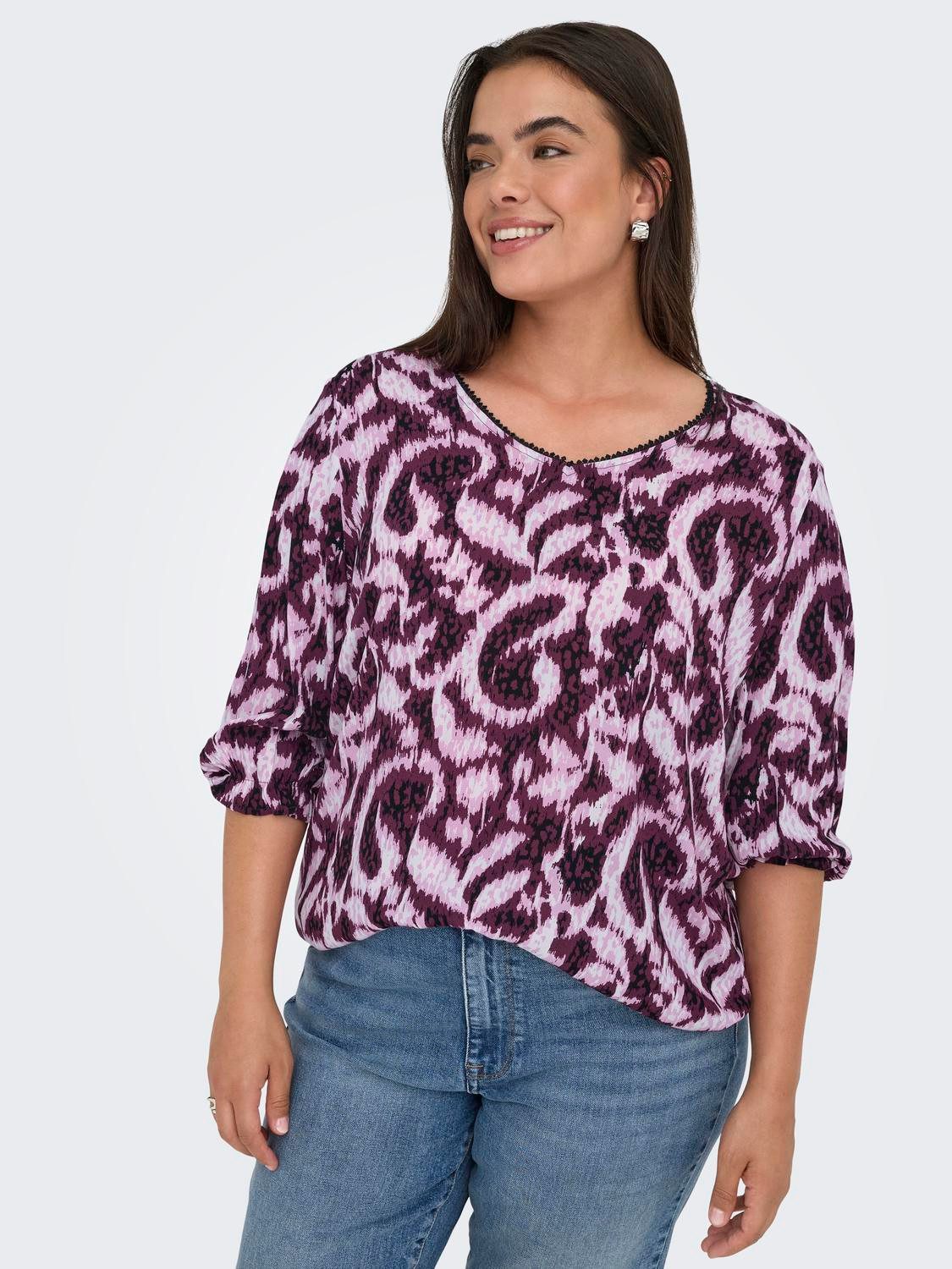 ONLY CARMAKOMA Shirtbluse CARTYLA LIFE 3/4 BLOUSE AOP günstig online kaufen
