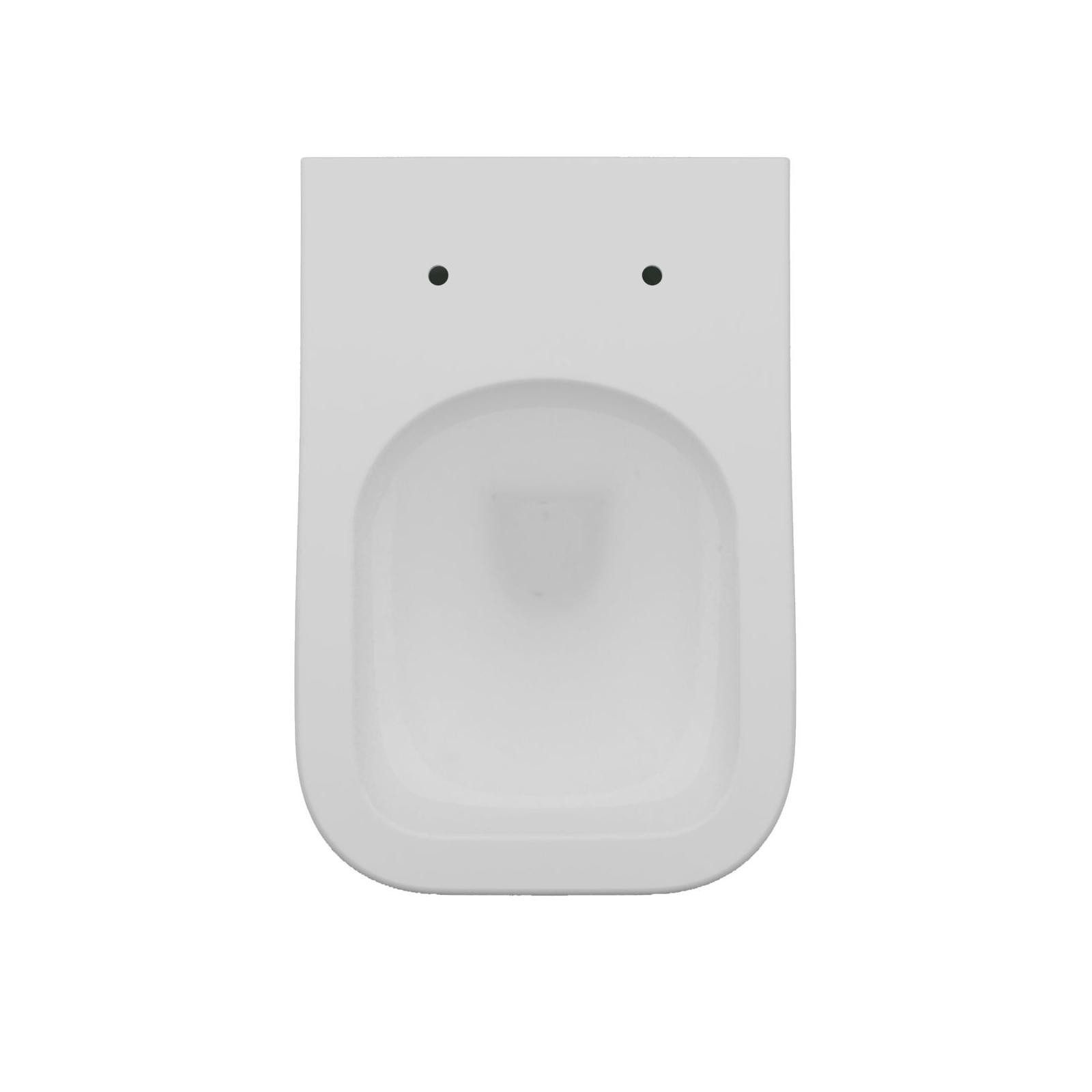 duschspa Tiefspül-WC Stand-WC, spülrandlos, Tiefspüler, Weiß Softclose WC-Sitz toilette