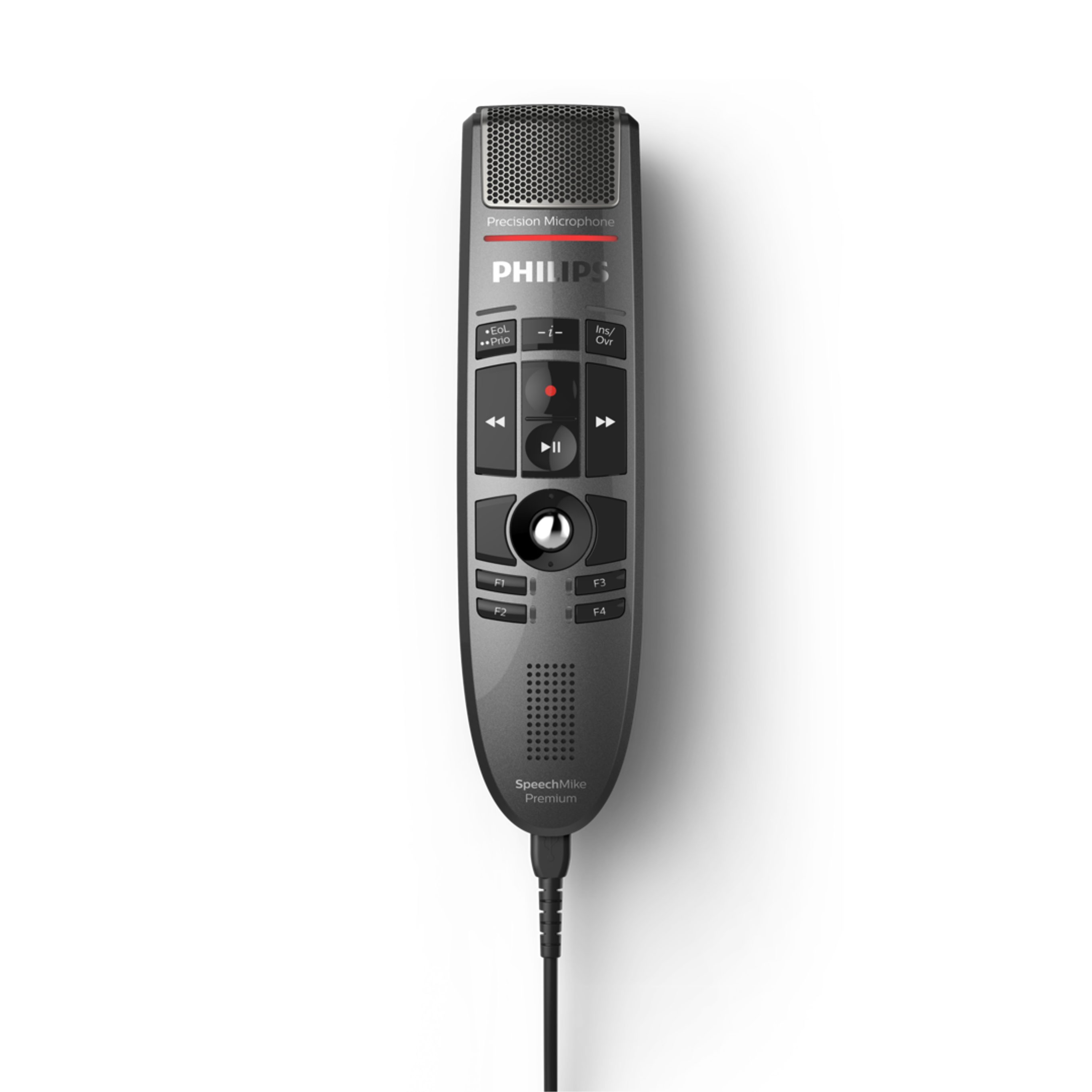 Philips LFH3500 SpeechMike Premium Diktiermikrofon Digitales Diktiergerät (Studioqualität, Track-ball, Drucktasten, Bewegungssensor)