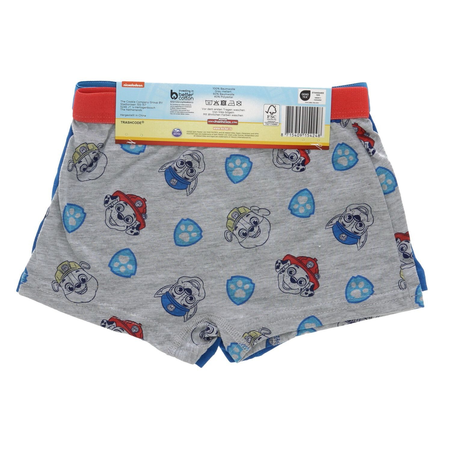 PAW PATROL Boxershorts Paw Patrol Boxershort Set für Jungen – 2er Pack Komfort 100% Baumwolle