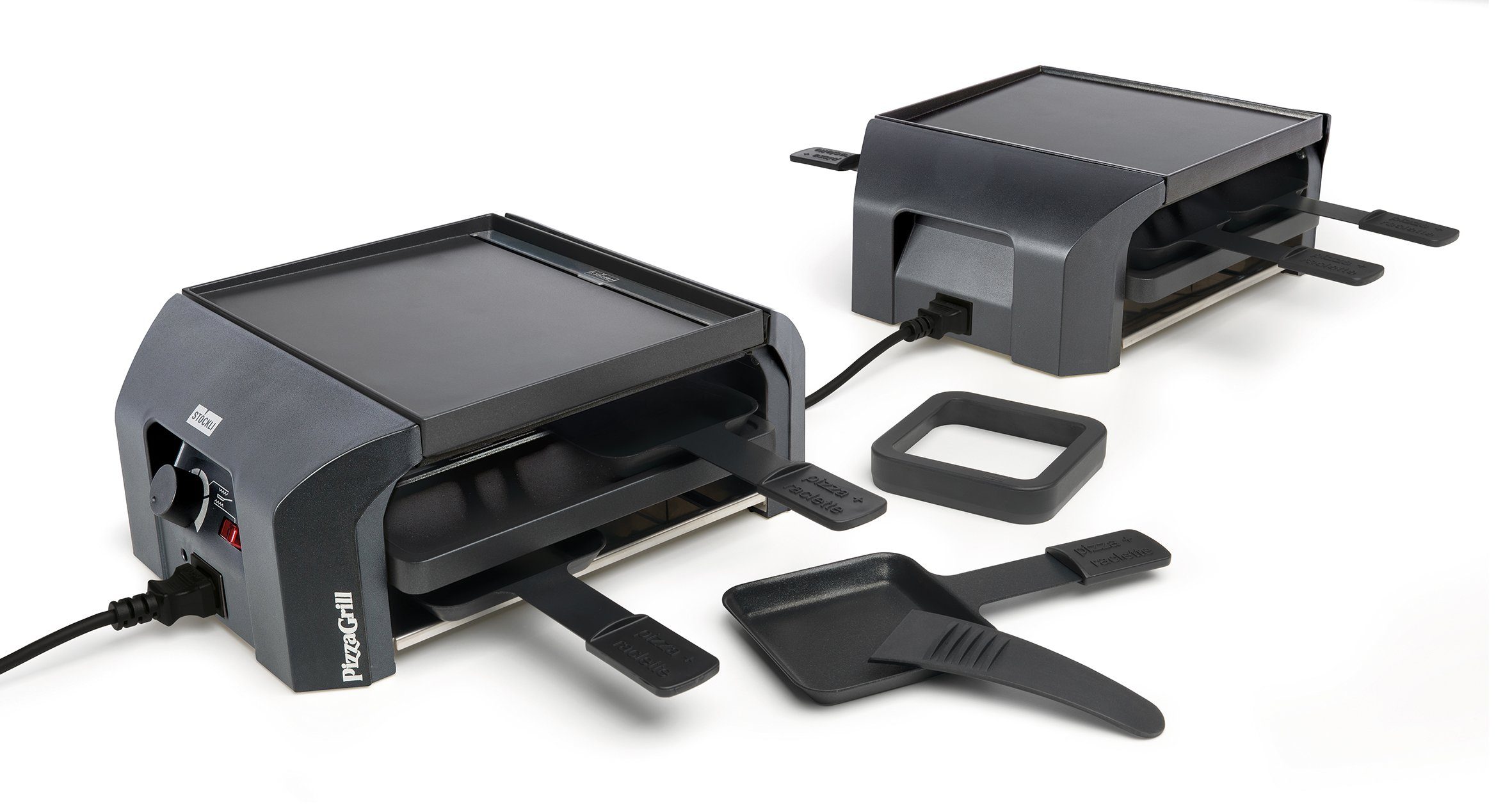 Stöckli Raclette Stöckli Raclette + Pizza Grill Fou4 Set anthrazit