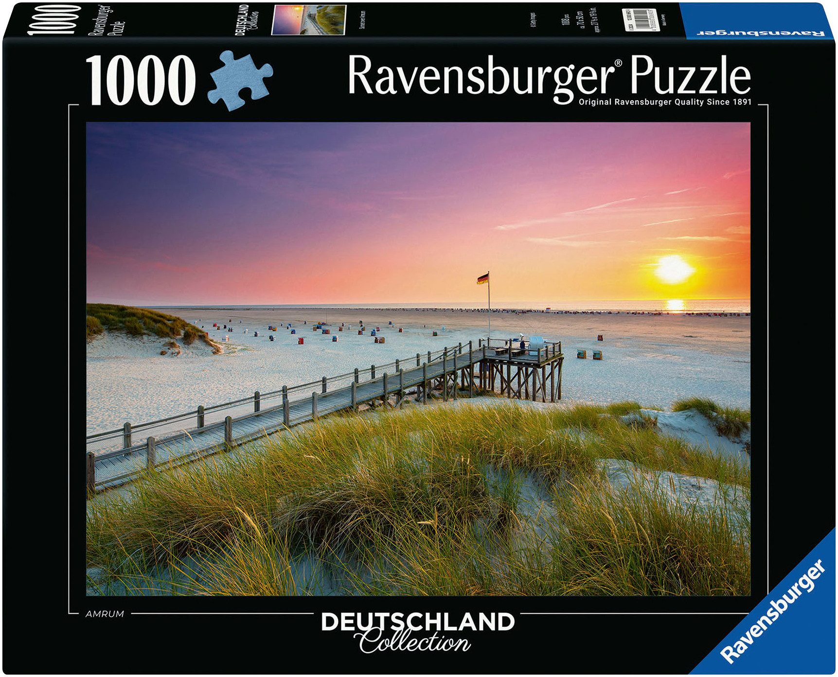 Ravensburger Puzzle Deutschland Collection, Sonnenuntergang über Amrum, 100 günstig online kaufen
