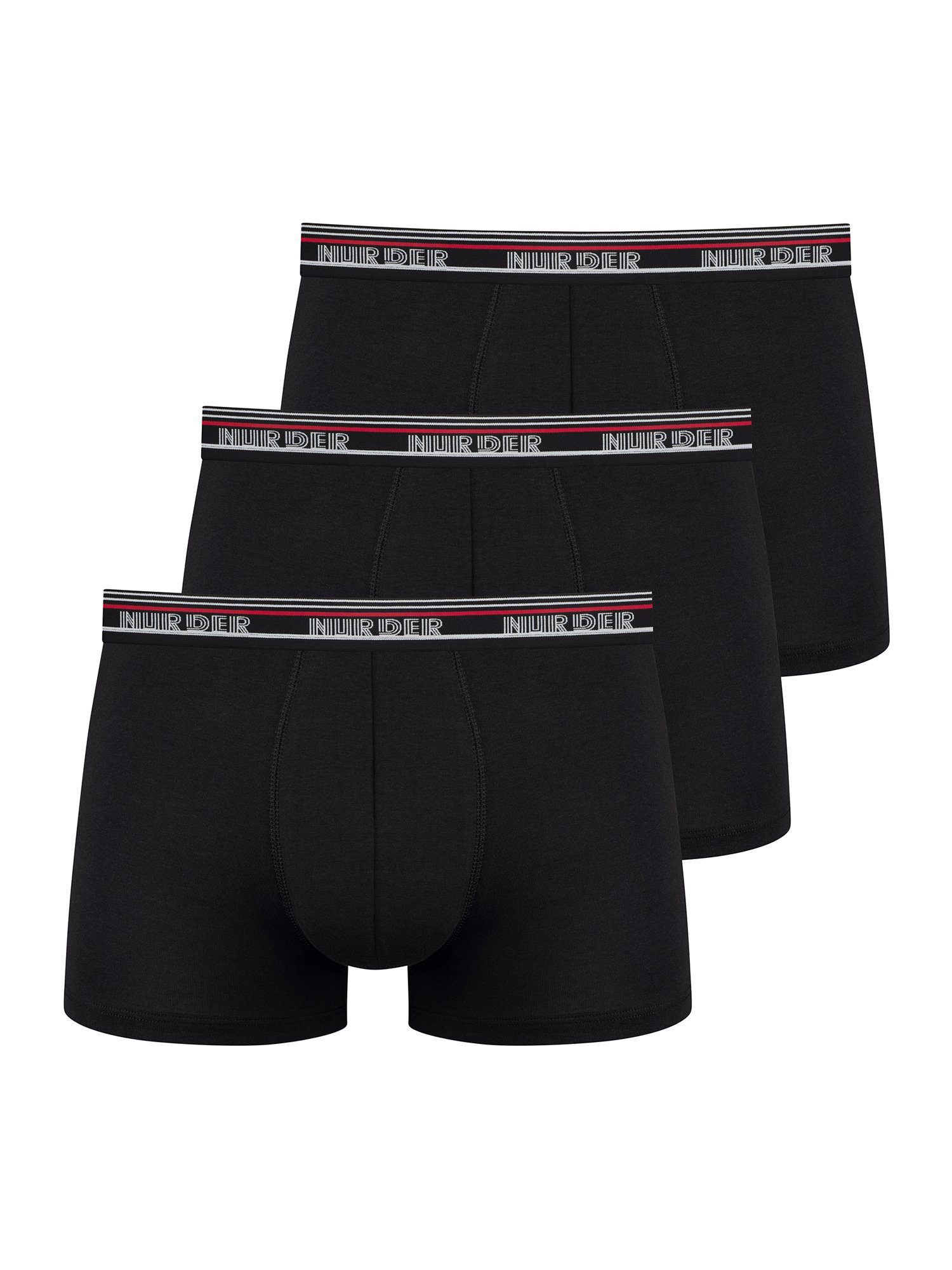 boxershorts Powerful Nur Boxer schwarz (6-St) Retro retroshorts Der Retro-Boxer