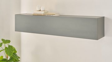 Furn.Design Hängeschrank Piano (Wandschrank in matt grau, 152 x 30 cm) Push-to-Open, Soft-Close