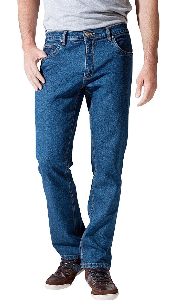 Stooker Men Straight-Jeans ROUNDER FALCO STRETCH HOSE JEANS Black Blue HERREN