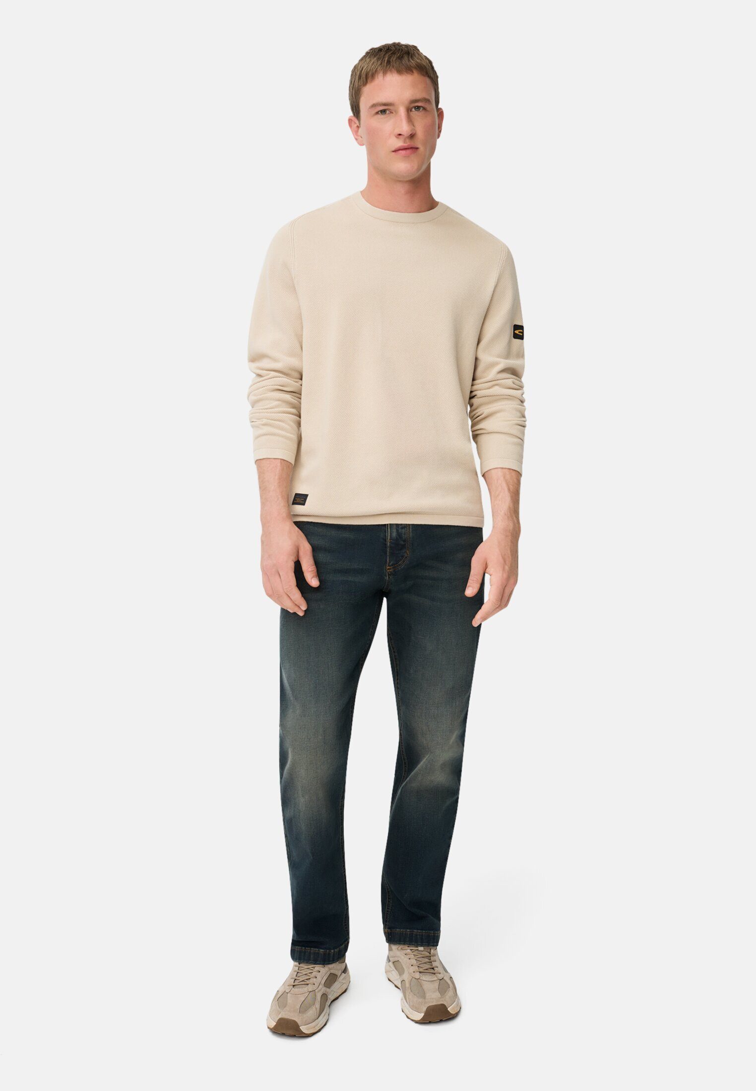 camel active Sweatshirt aus reiner Baumwolle Langarm