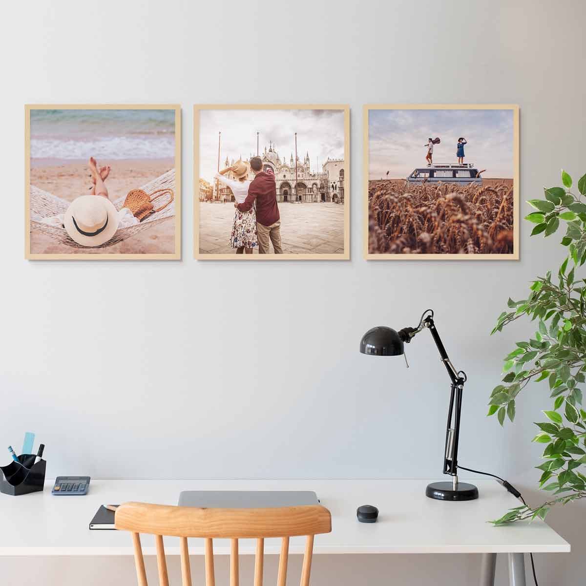 PHOTOLINI Bilderrahmen Bilderrahmen 3er Set 50x50 günstig online kaufen