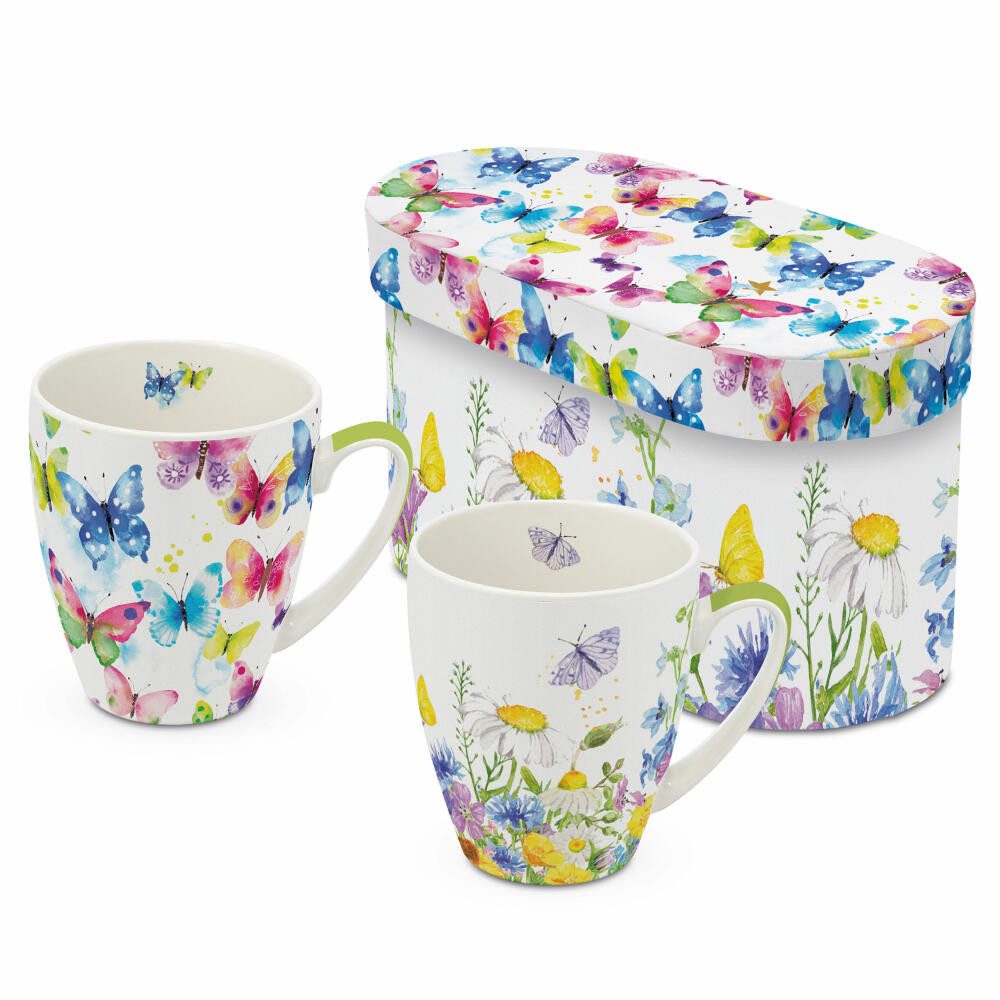 Tasse Butterfly & Flowers 2 Mug Set, 350 ml
