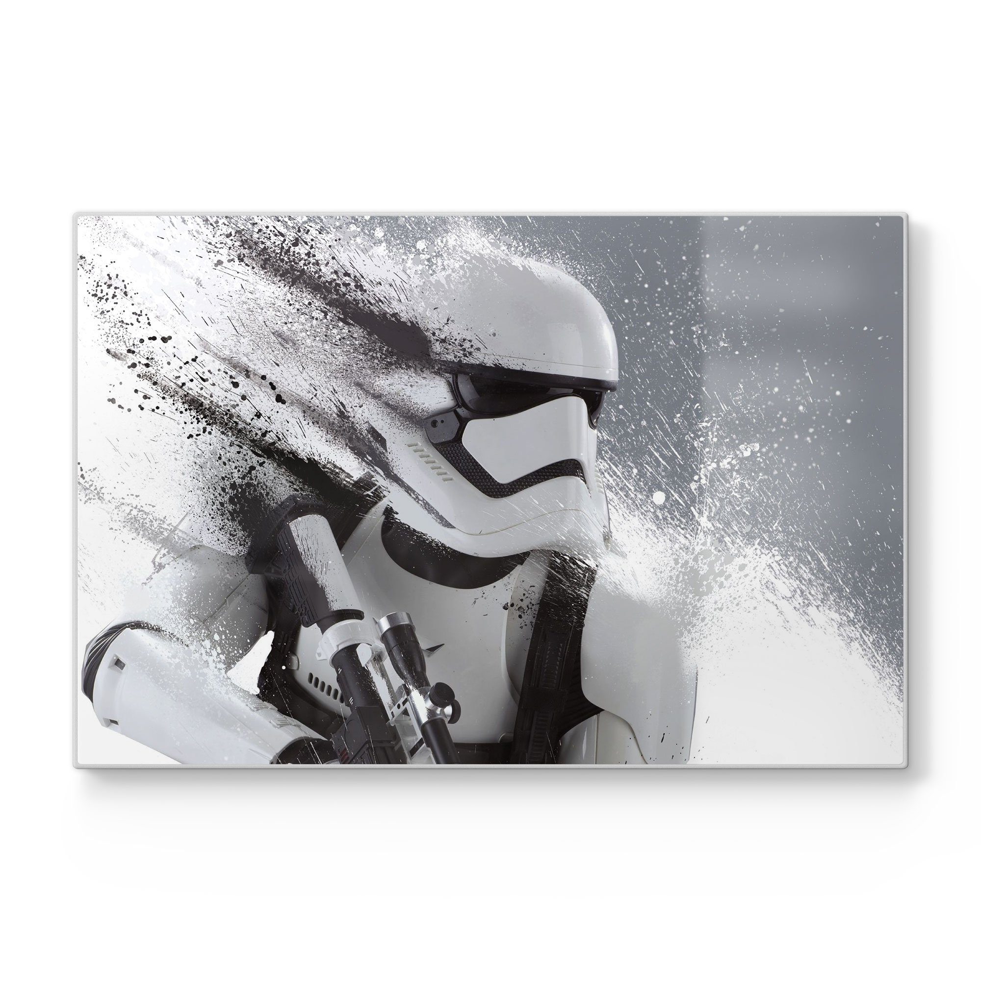 DEQORI Schneidebrett 'Star Wars Storm Trooper', Glas, Platte Frühstücksbrett Schneideplatte