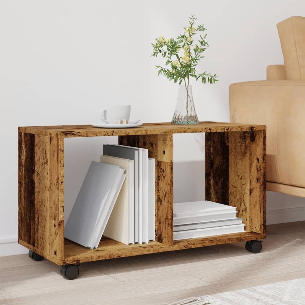 vidaXL Beistelltisch Rollschrank Altholz-Optik 72x33x42,5 cm günstig online kaufen
