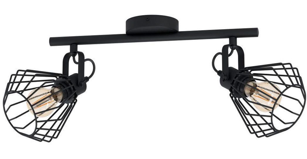 EGLO Deckenspot TABILLANO, ohne Leuchtmittel, Deckenleuchte Vintage, Industrial, Stahl, Wohnzimmerlampe in Schwarz