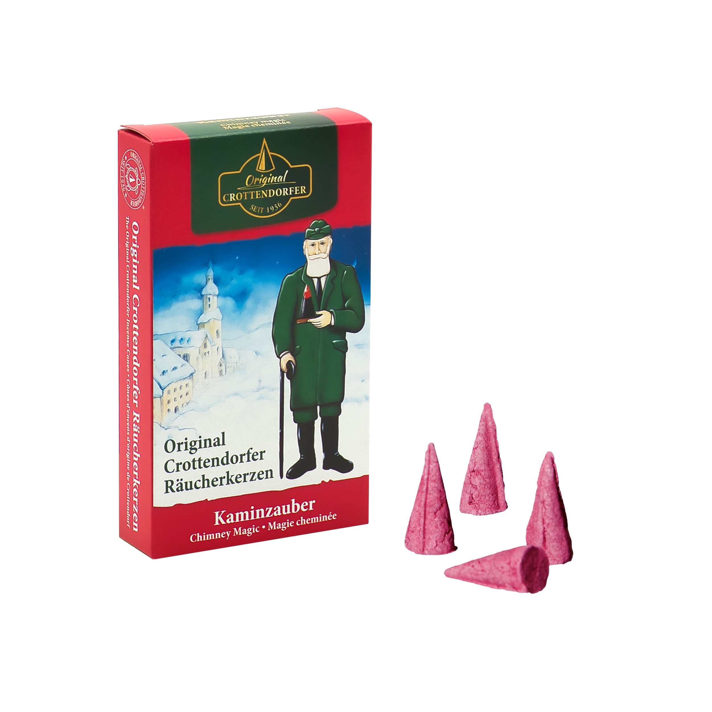 Crottendorfer Räucherkegel Crottendorfer Räucherkerzen 10er-Pack Kaminzauber (Packung, 10-St., Vorteilspack), 100% Made in Germany