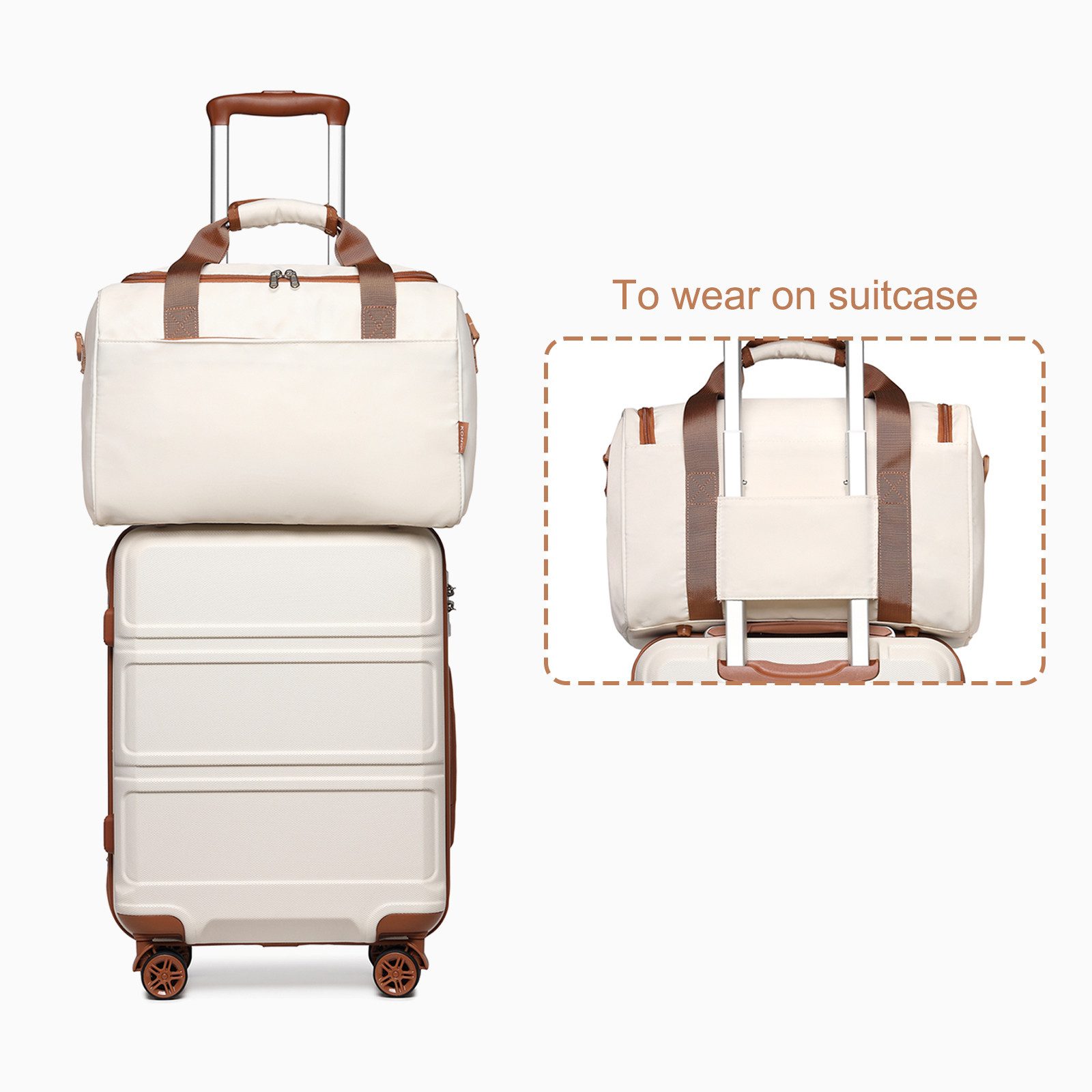 KONO Trolleyset Kombi-Set: Hartschalen-Koffer + Handgepäcktasche, günstig online kaufen