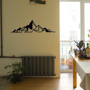 WoodFriends Wandbild aus Holz Berge Holzschild zum Aufkleben Berg Liebhaber Deko Wandkunst, Geburtstagsgeschenk für Bergsteiger Wander Bergsport Klettern