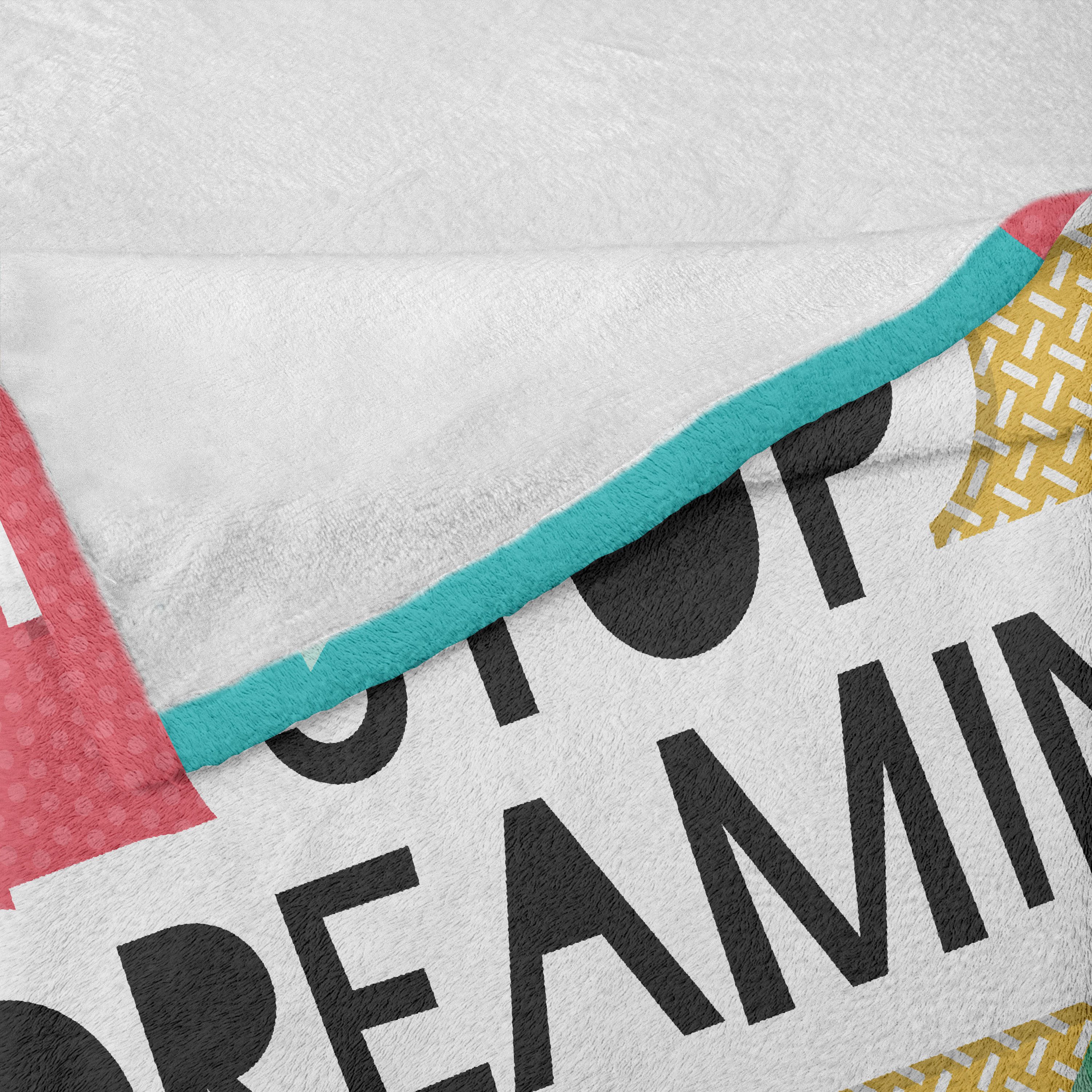 Wohndecke Gemütlicher Plüsch für den Innen- und Außenbereich, Abakuhaus, Traum Beliebte Wörter Funky Hipster