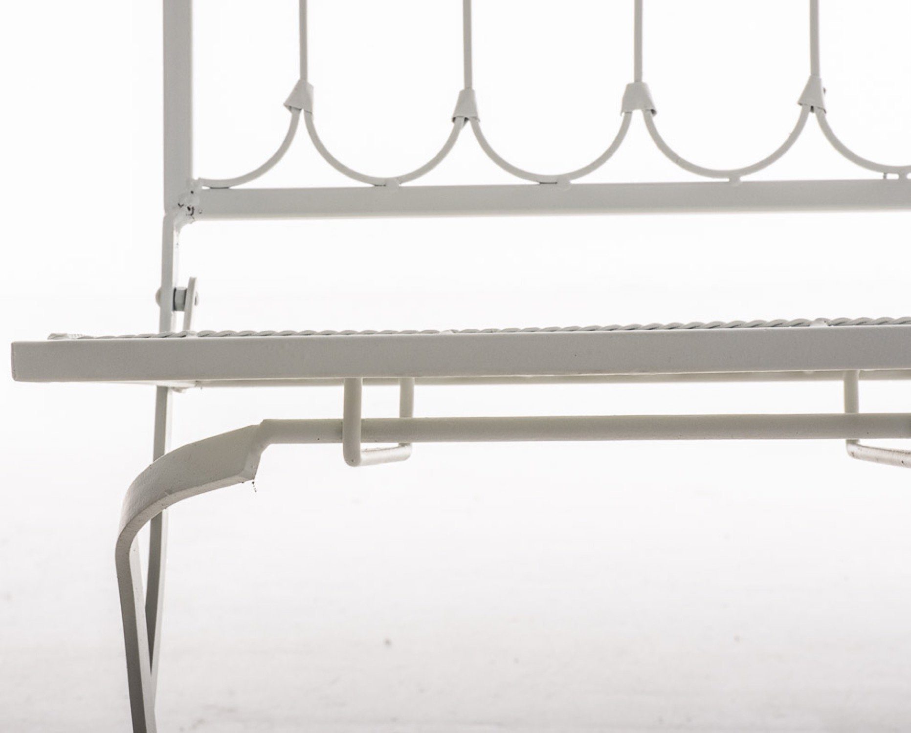 handgefertigtem x weiß Maße Terrasse Gartenstuhl - aus für Metallstuhl x Balkon, - Eisen, St), (Hochwertiger Garten, 40 1 Balkonstuhl, Farbe: 95cm Klappstuhl und stabiler - (TxBxH): 39 TPFGarden