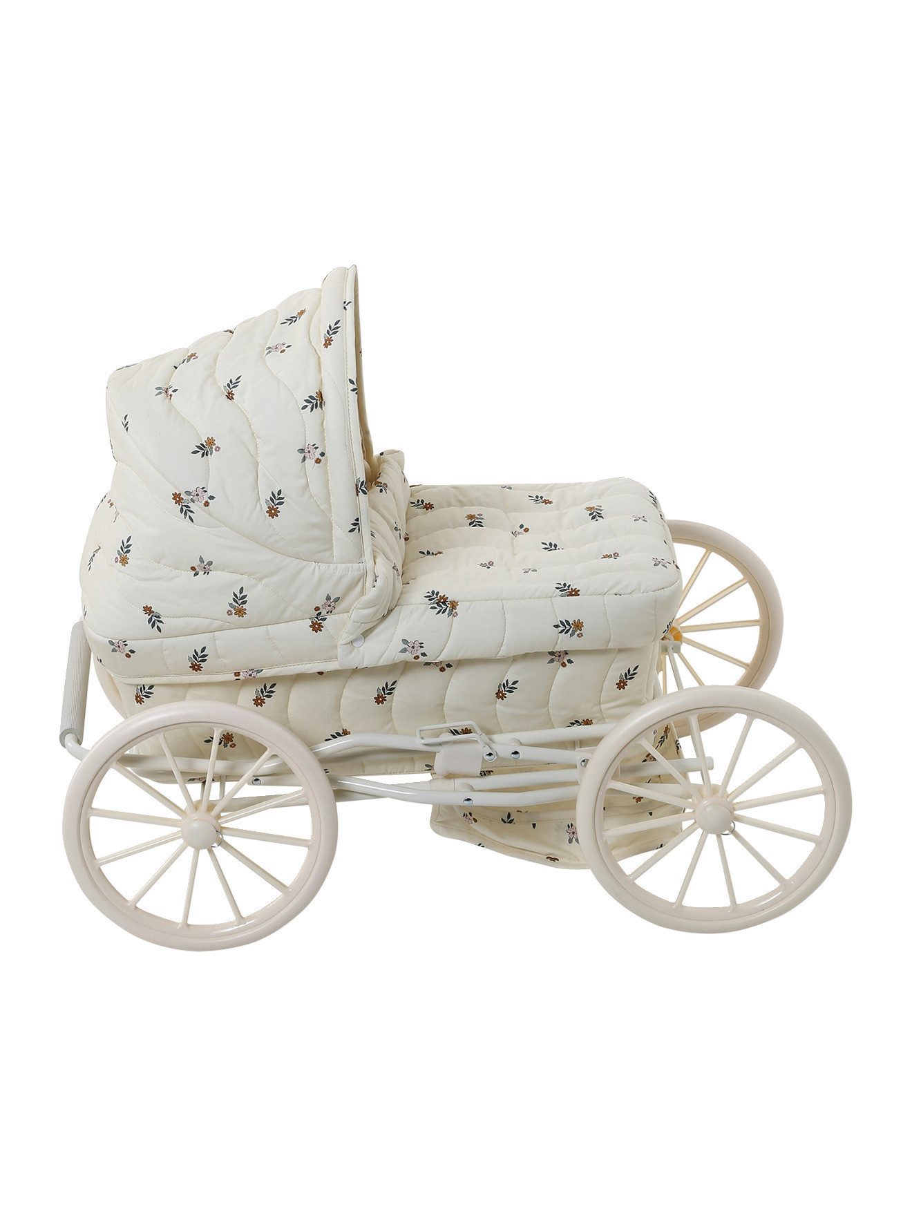 vertbaudet Puppen Accessoires-Set Puppenwagen RETRO FLOWER