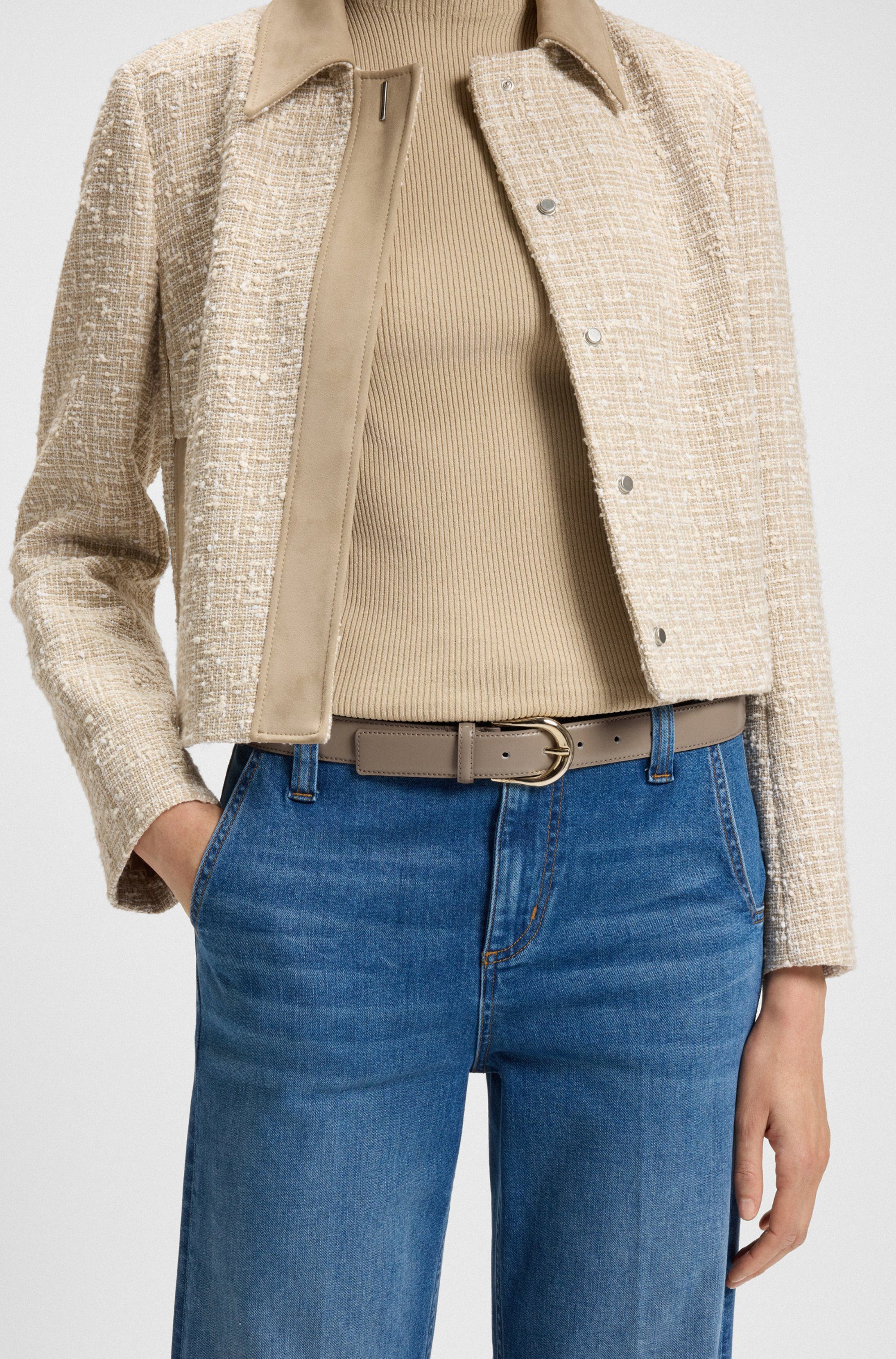 BOSS Ledergürtel Carol-St-G_Sz30 mit abgerundeter Schließe günstig online kaufen