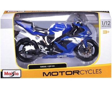 Maisto® Modellmotorrad Modellmotorrad - Yamaha YZF-R1 (blau, Maßstab 1:12), Maßstab 1:12, detailliertes Modell