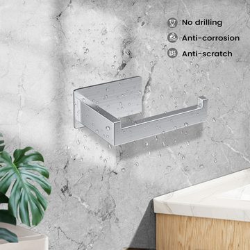 MDHAND Toilettenpapierhalter Edelstahl, Selbstklebend ohne Bohren (1-St), für Küche Badzimmer
