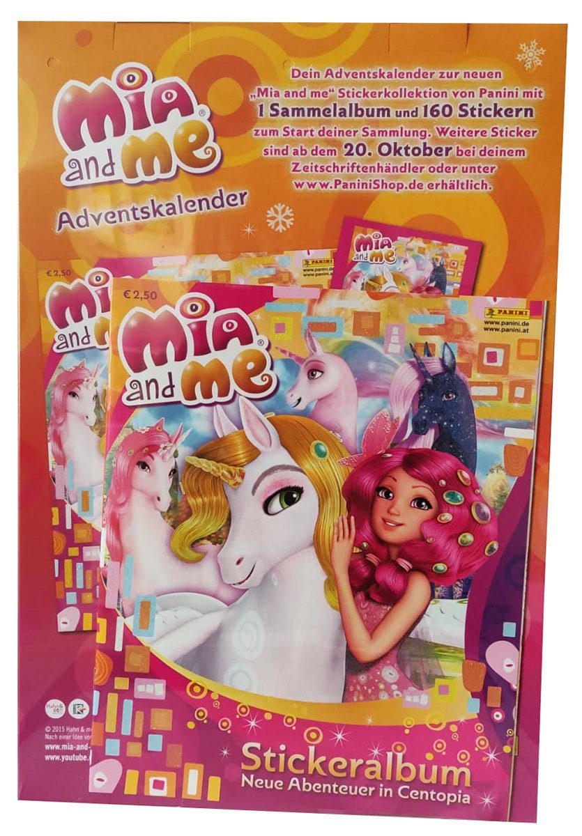 Panini befüllbarer Adventskalender Panini Mia and me Adventskalender zur neuen Sticke
