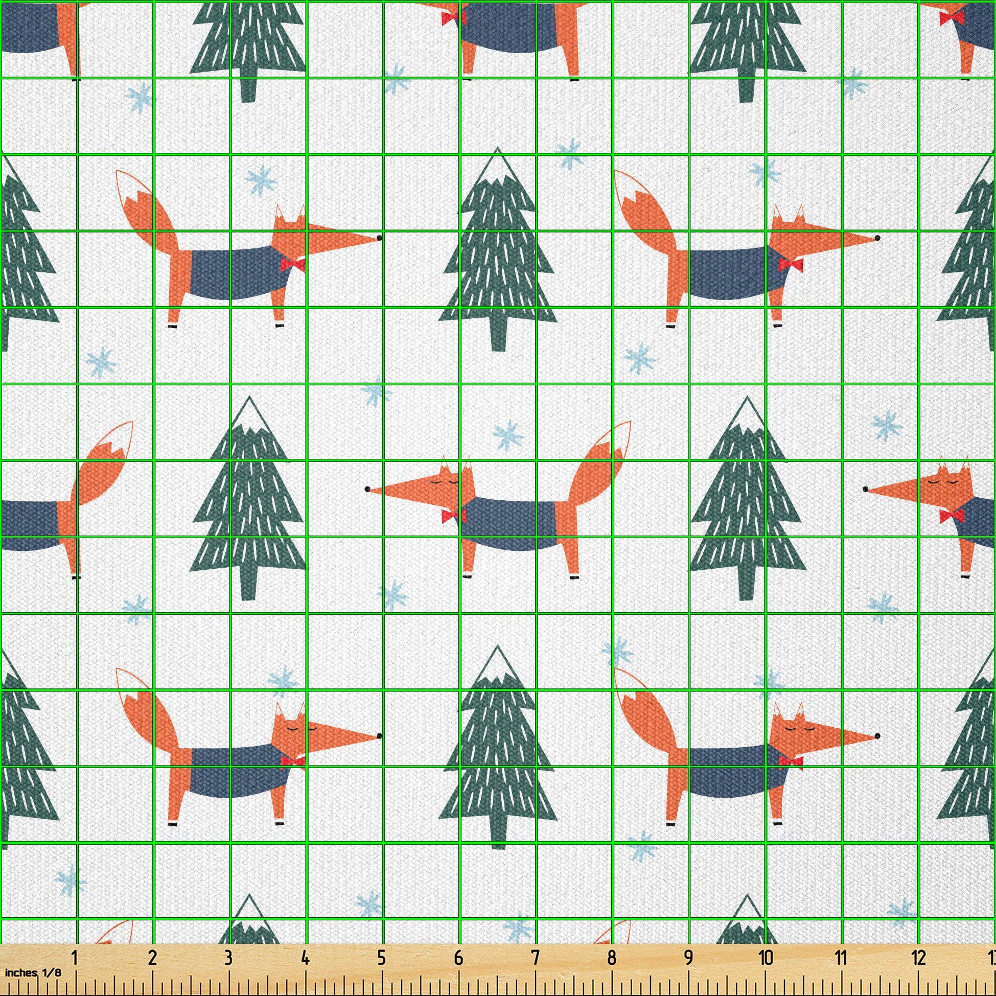 Thumbnail - Abakuhaus Stoff ausdehnbar mit Elestan für Heimwerkarbeiten und Näharbeiten, Northwoods Weihnachten Fox Pine
