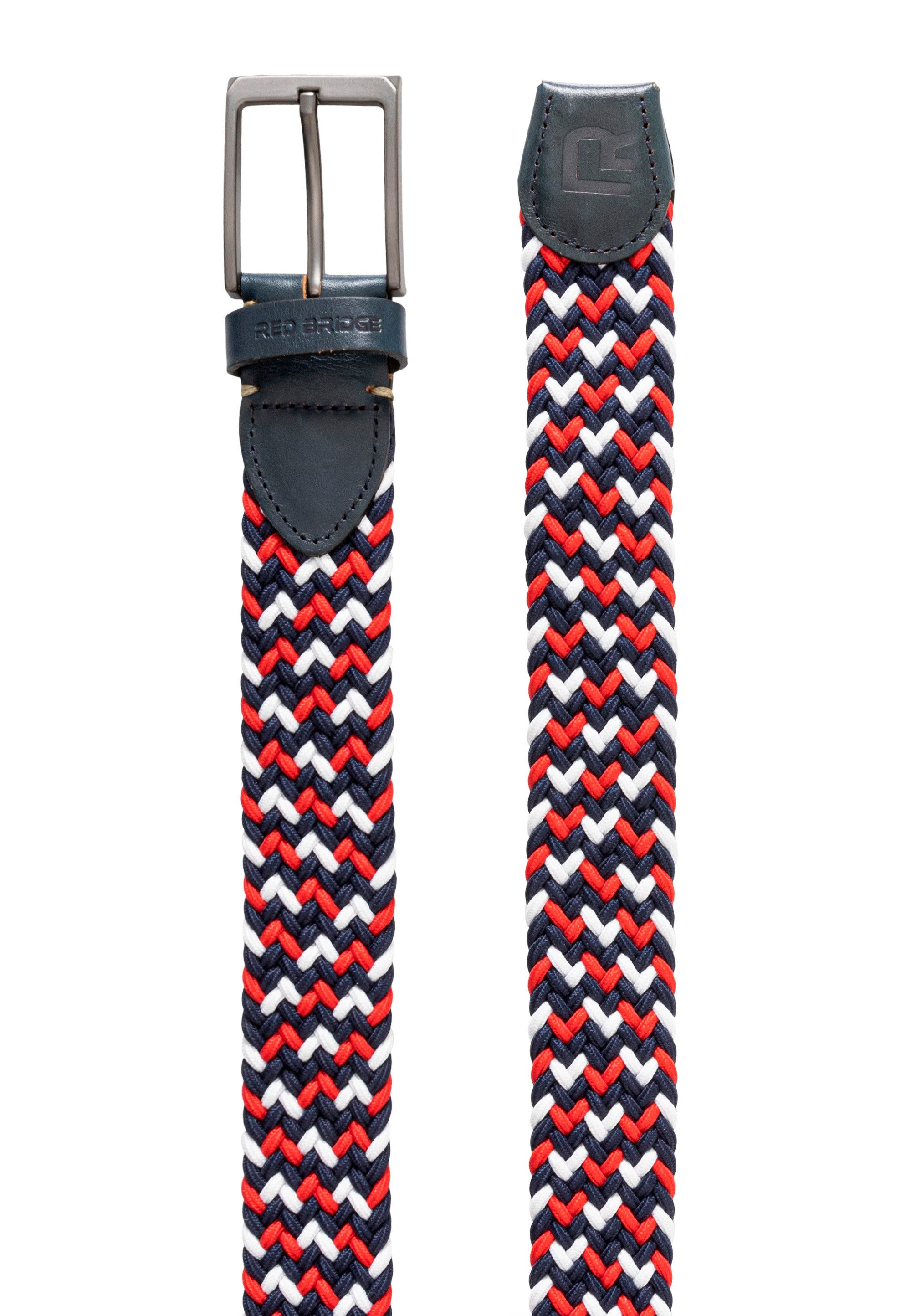 RedBridge Stoffgürtel Red Bridge Herren Gürtel Geflochten mit Leder Premium Qualität