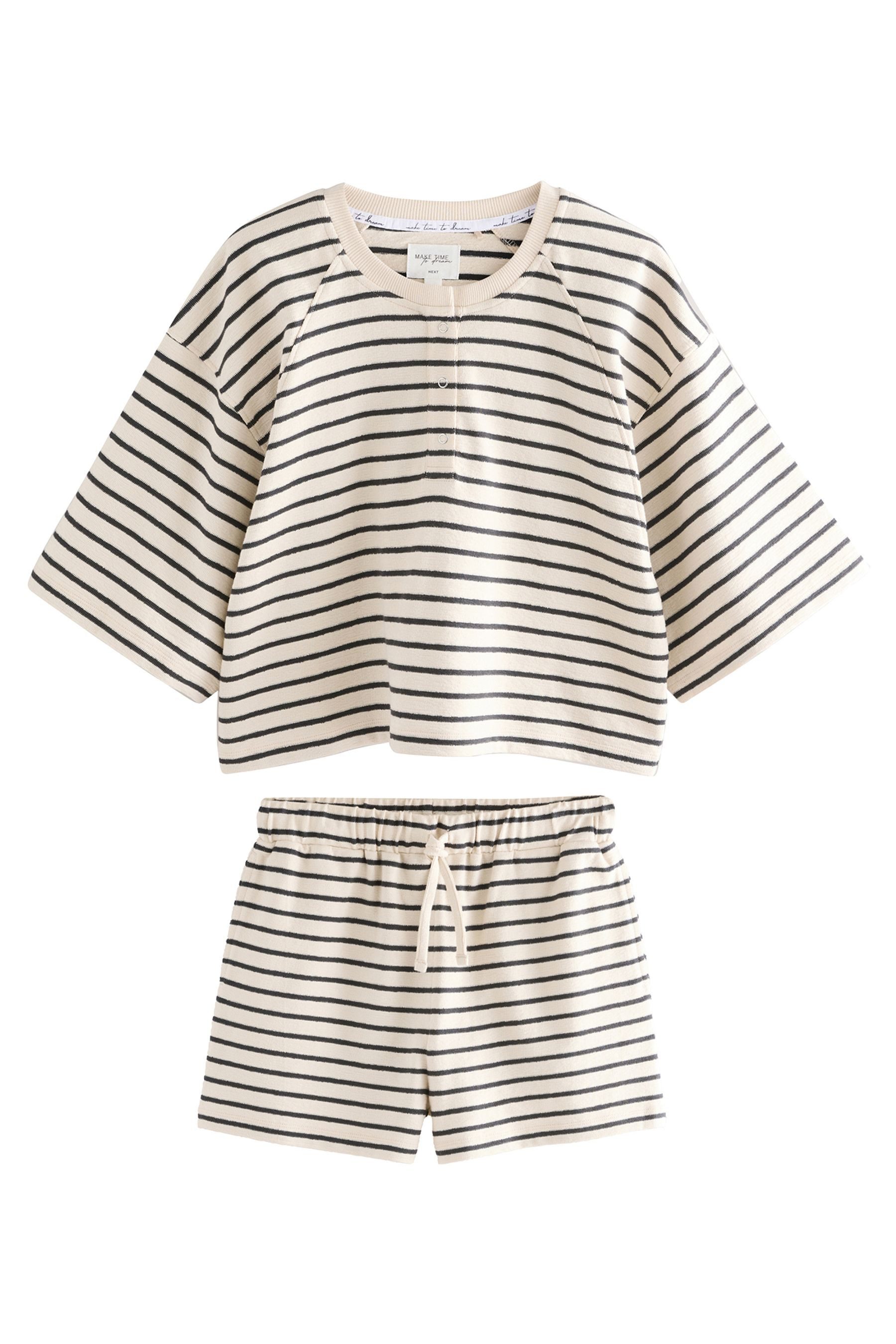 Next Pyjama Strukturierter, kurzer Schlafanzug aus günstig online kaufen