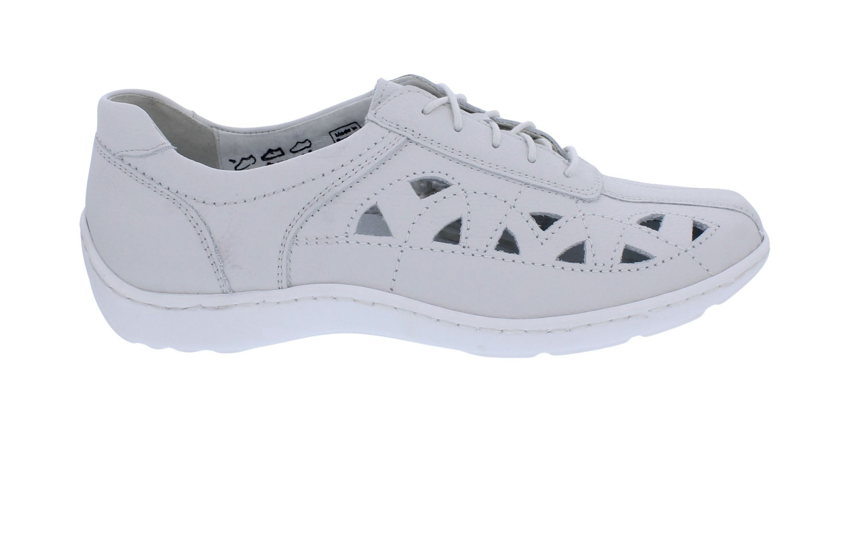 Waldläufer Halbschuh Henni 496003-139-297, Glattleder, gebrochenes Wei Schnürschuh