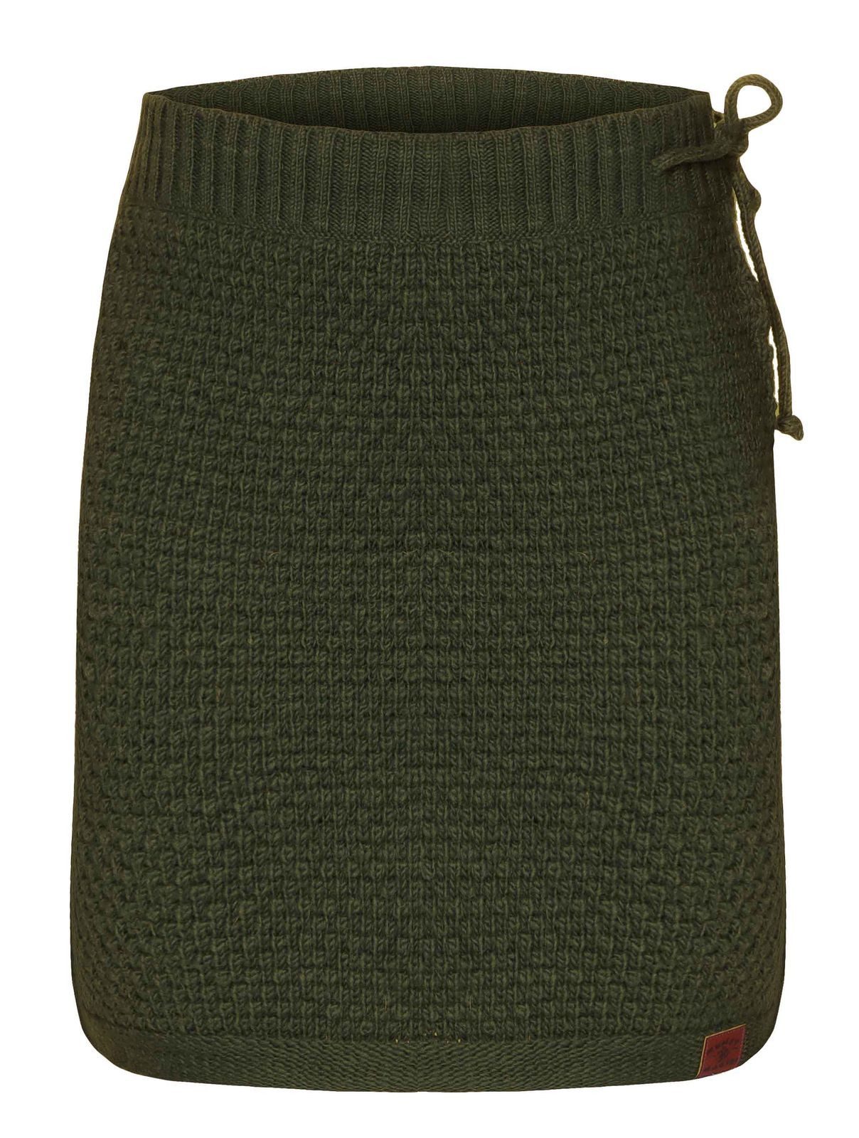 KUNST UND MAGIE Strickrock Klassischer Boho Strickrock Rock Winter Wolle