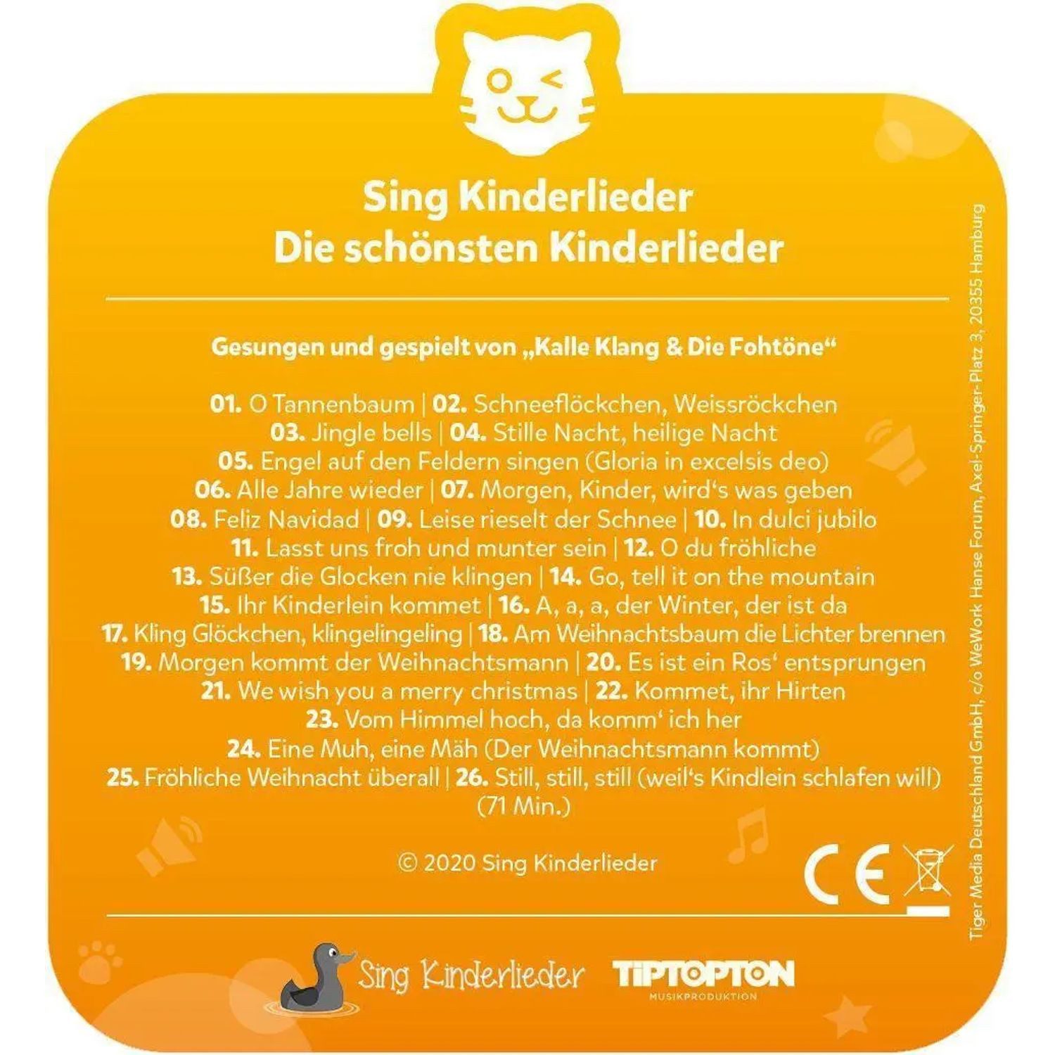 Tiger Media Deutschland GmbH Hörspiel tigercard - Sing Kinderlieder - Die schönsten Weihnachtslieder