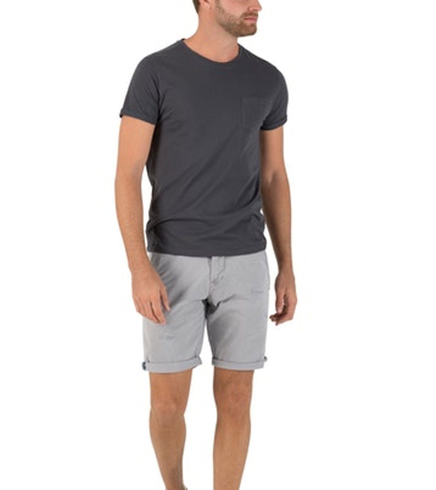 TIMEZONE Shorts »TIMEZONE Hose schöne Herren Shorts Baumwoll-Hose Slim Fit  mit französichen Taschen Grau« online kaufen | OTTO