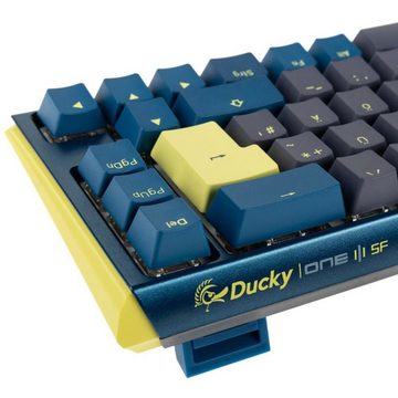 Ducky One 3 Daybreak SF Gaming-Tastatur (MX-Brown, RGB LED, deutsches Layout QWERTZ, USB, Blau, Grau, Gelb)