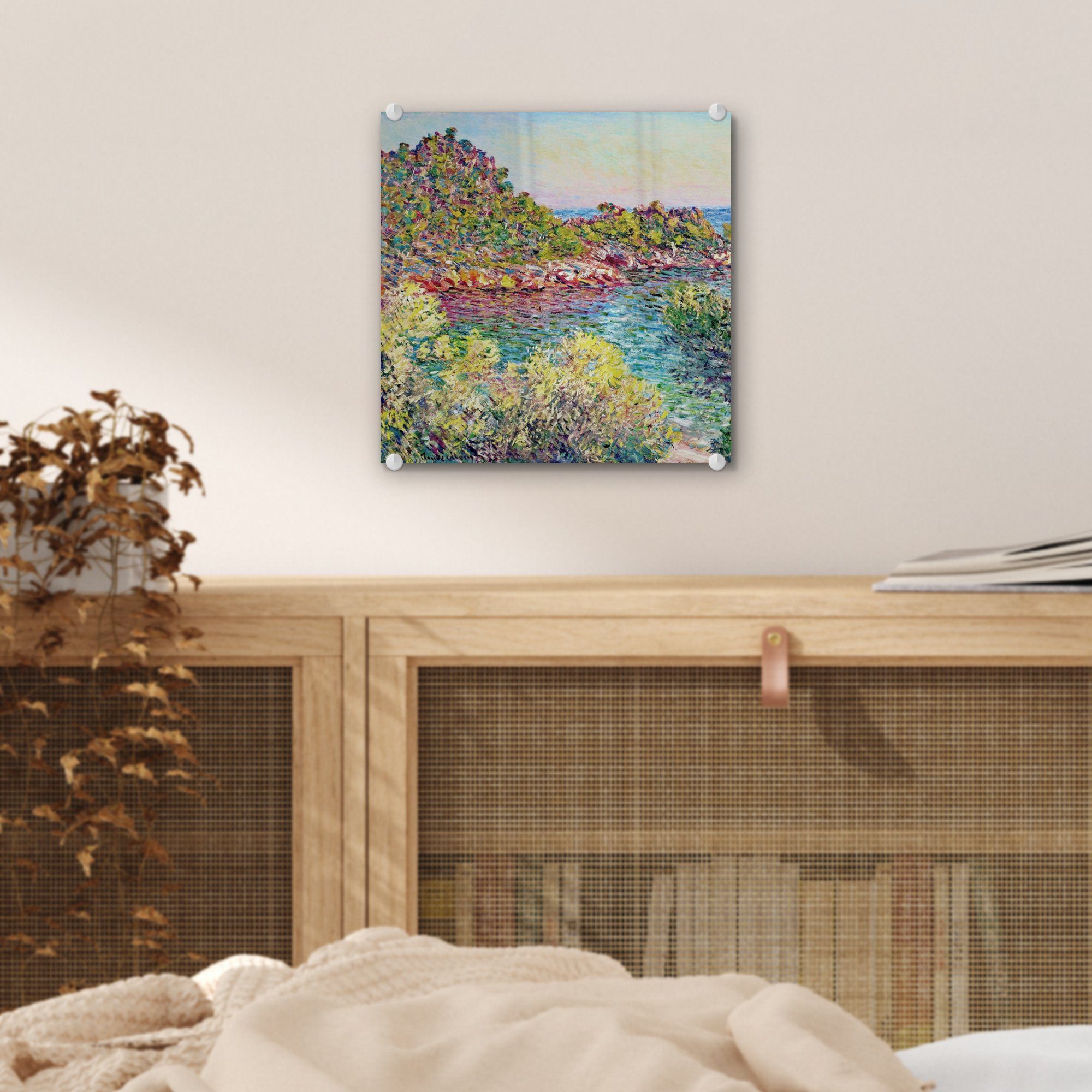 - Claude Landschaft Wanddekoration auf St), bei Acrylglasbild Montecarlo MuchoWow (1 Monet, Foto Glas Bilder - - Glas Glasbilder Wandbild auf -