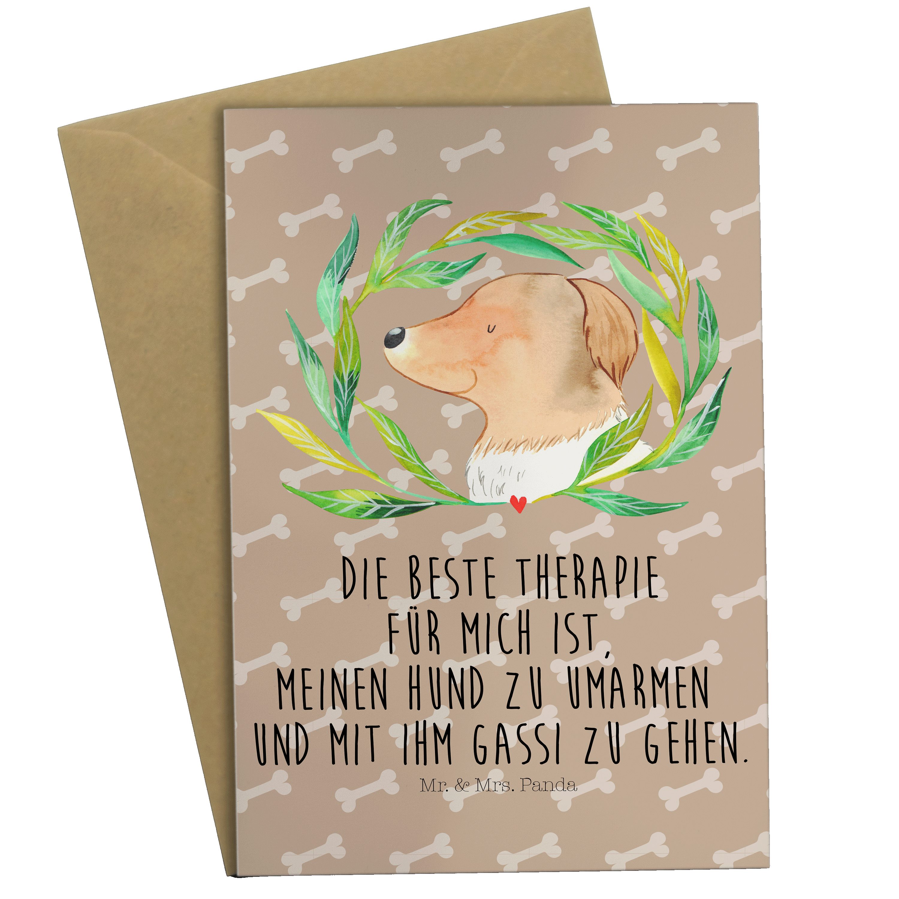 Sprüche, Geschenk, Panda Vie - & Mr. Hundemama, Grußkarte niedlich, Hundeglück Hund Mrs. Ranke -